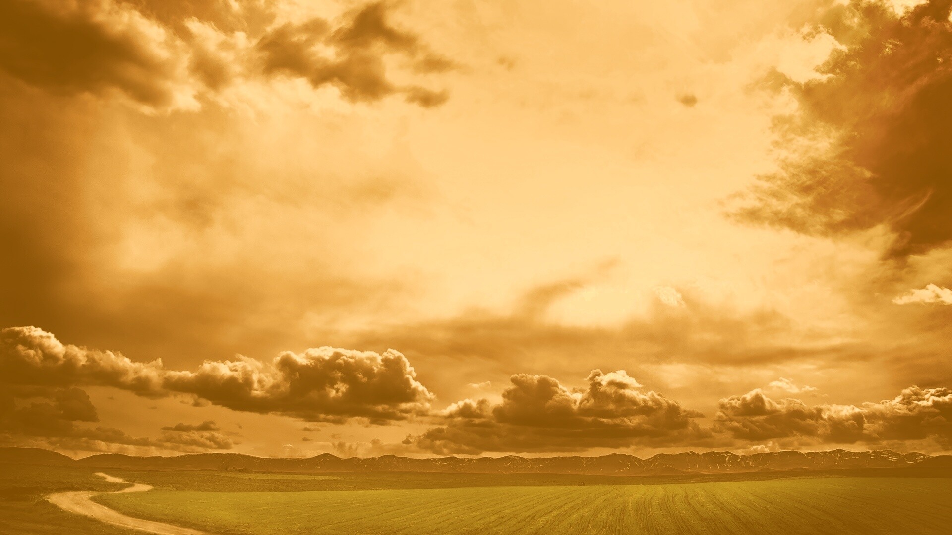 Золотое небо обои