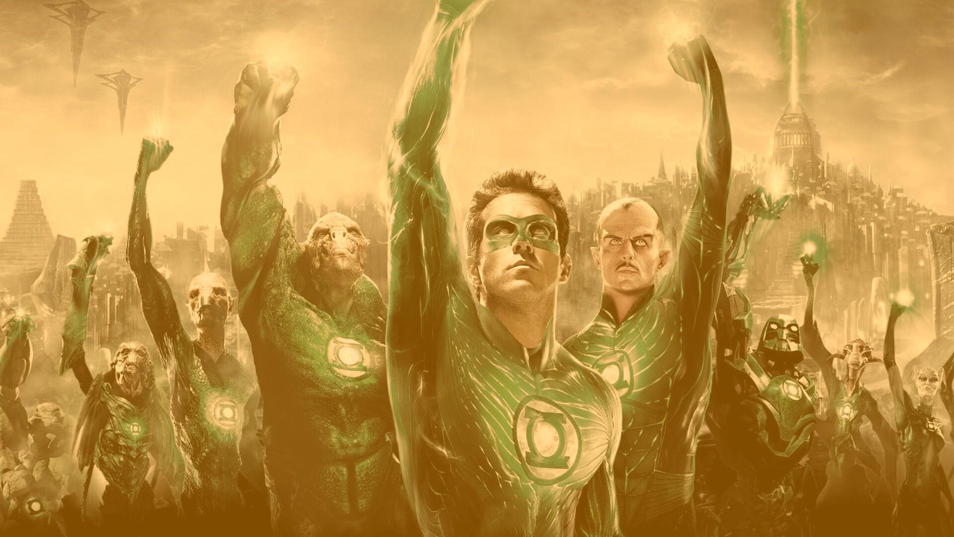 Зеленый фонарь обои