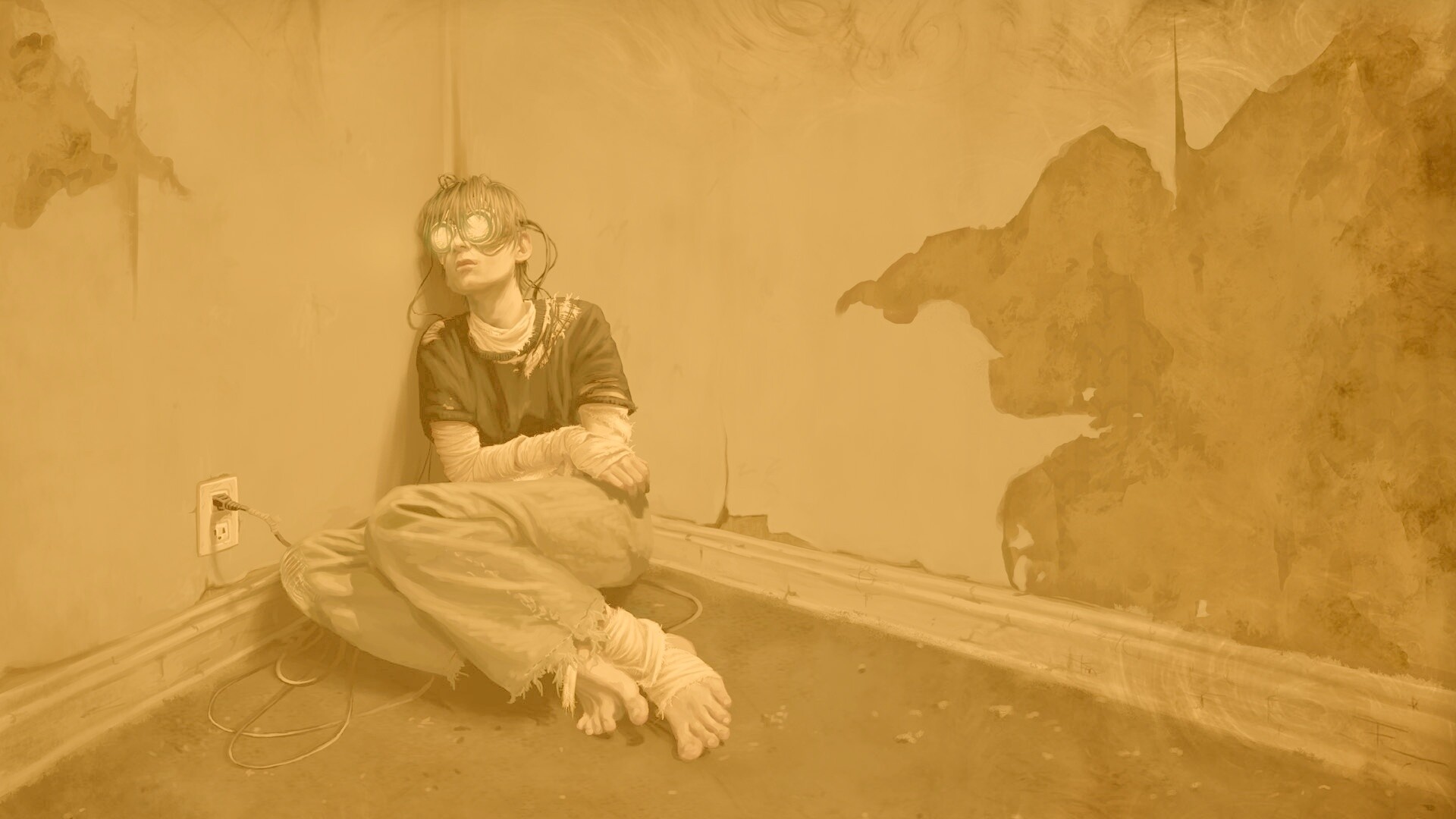 Потерянный в виртуальном мире обои