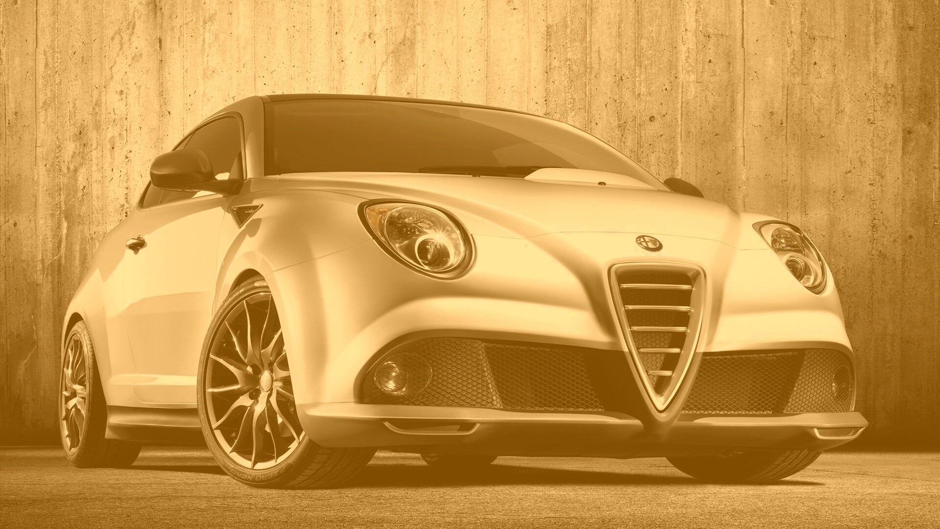 Alfa-Romeo вид спереди обои