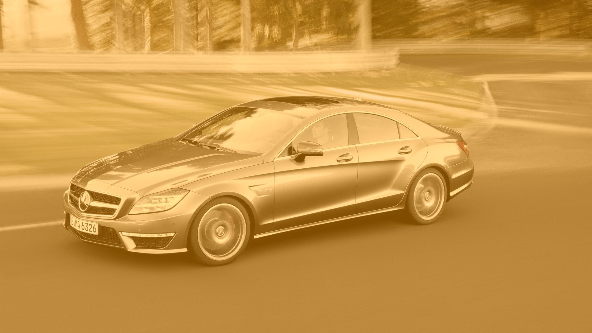 Мерседес в движении обои