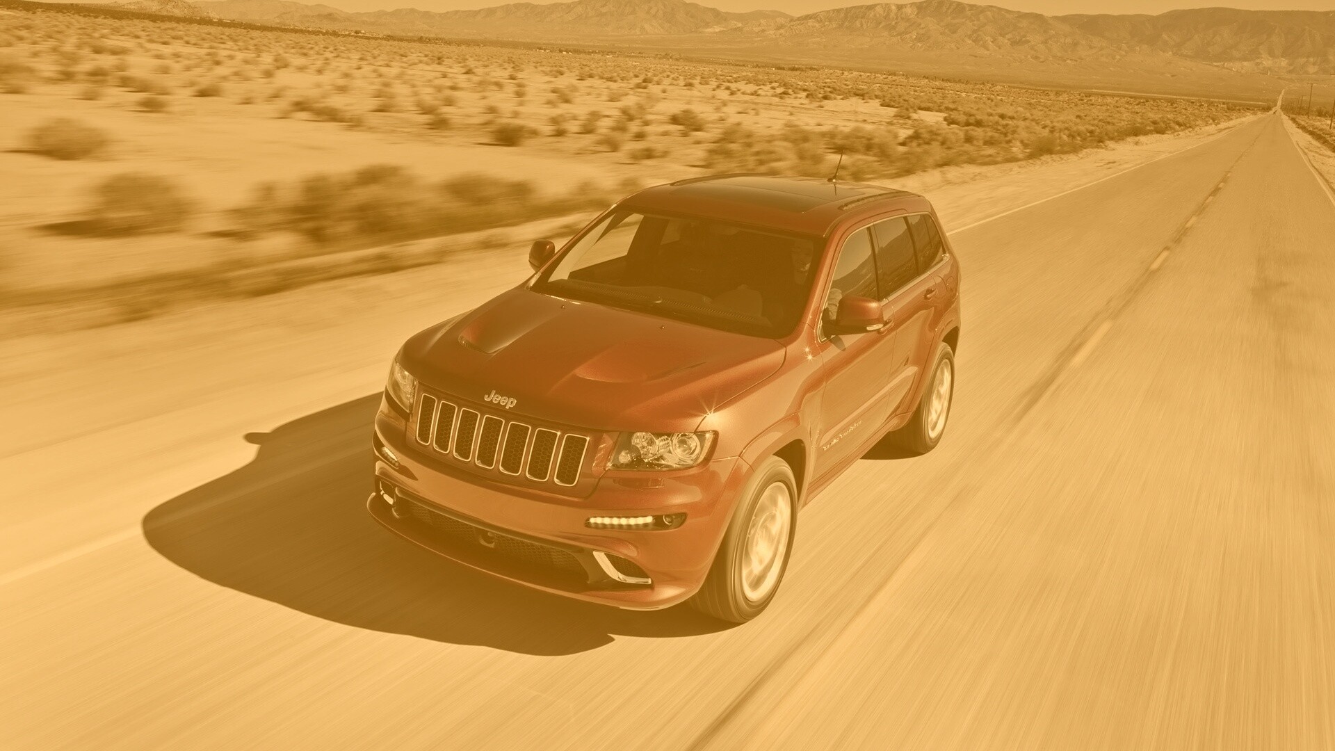 Красный Jeep обои