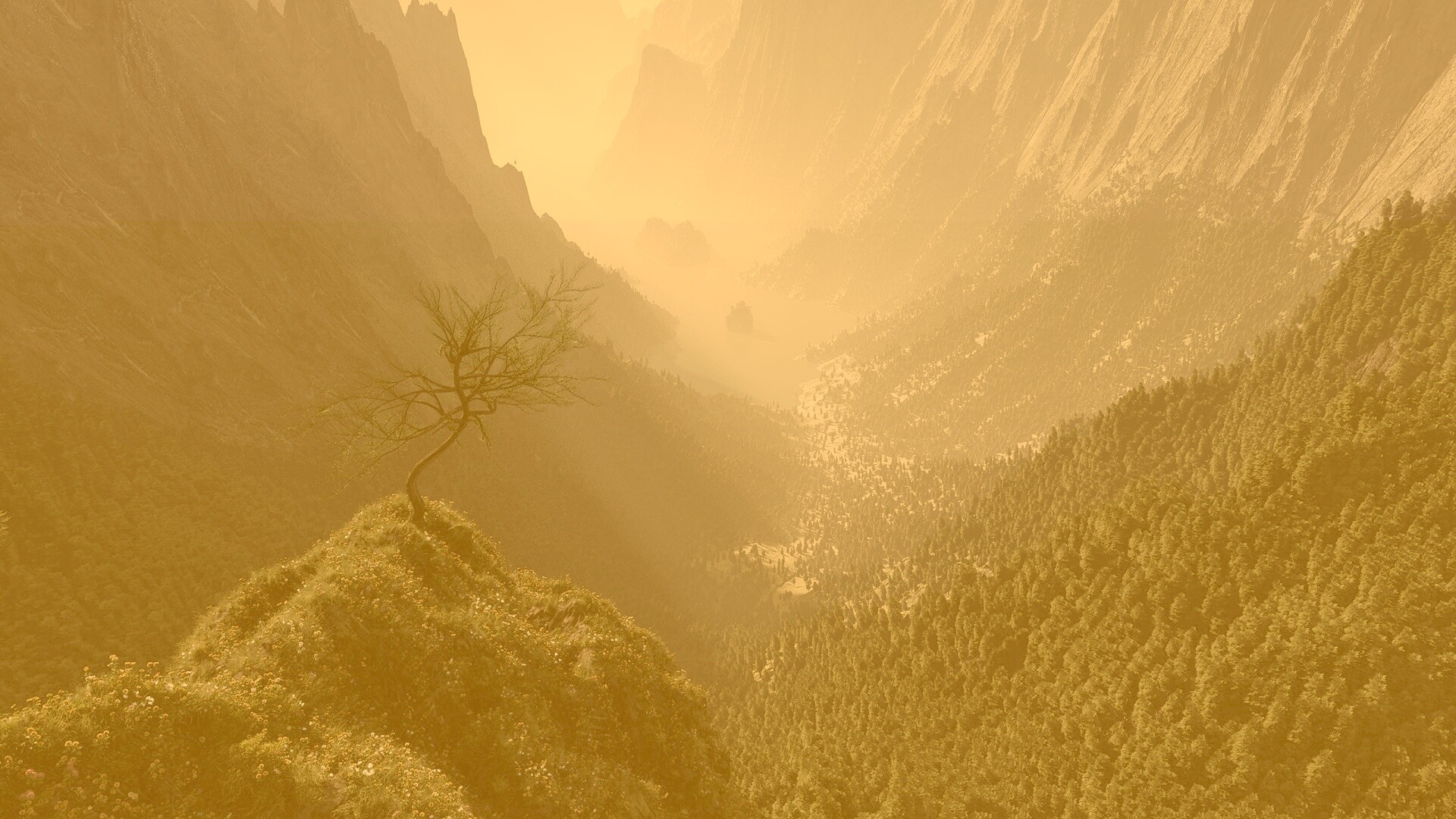 Озеро на перевале обои