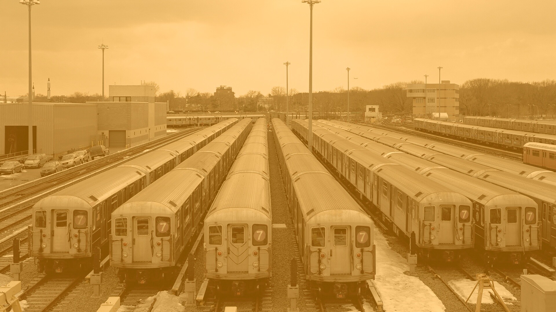 Вагоны метро на стоянке обои