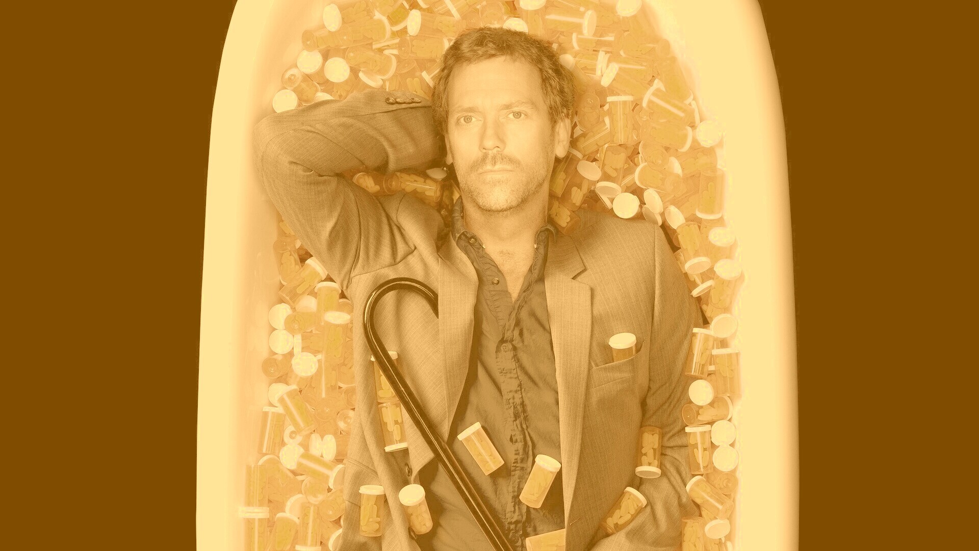 Хаус в ванне с викодином обои