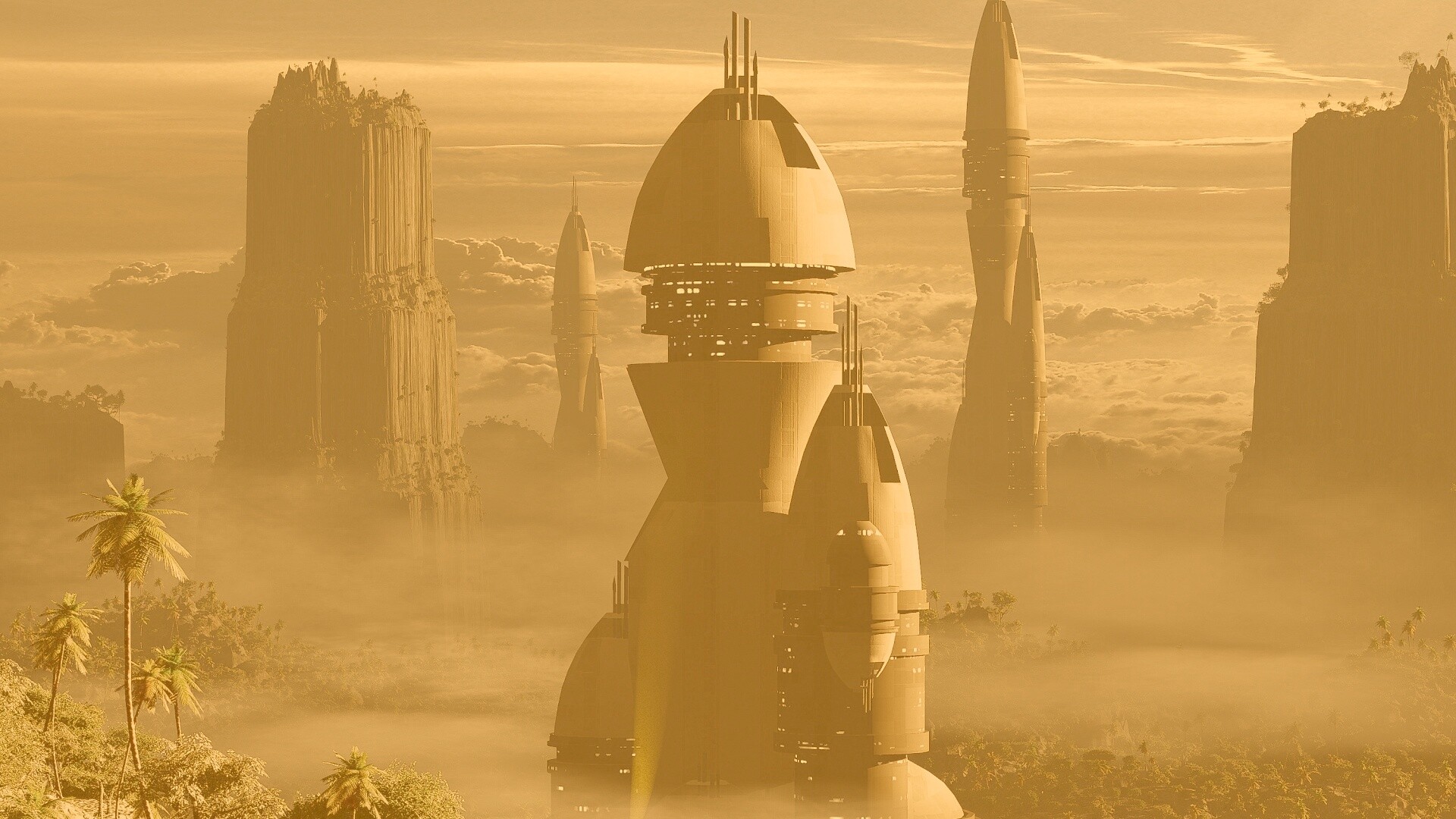 Город будущего обои