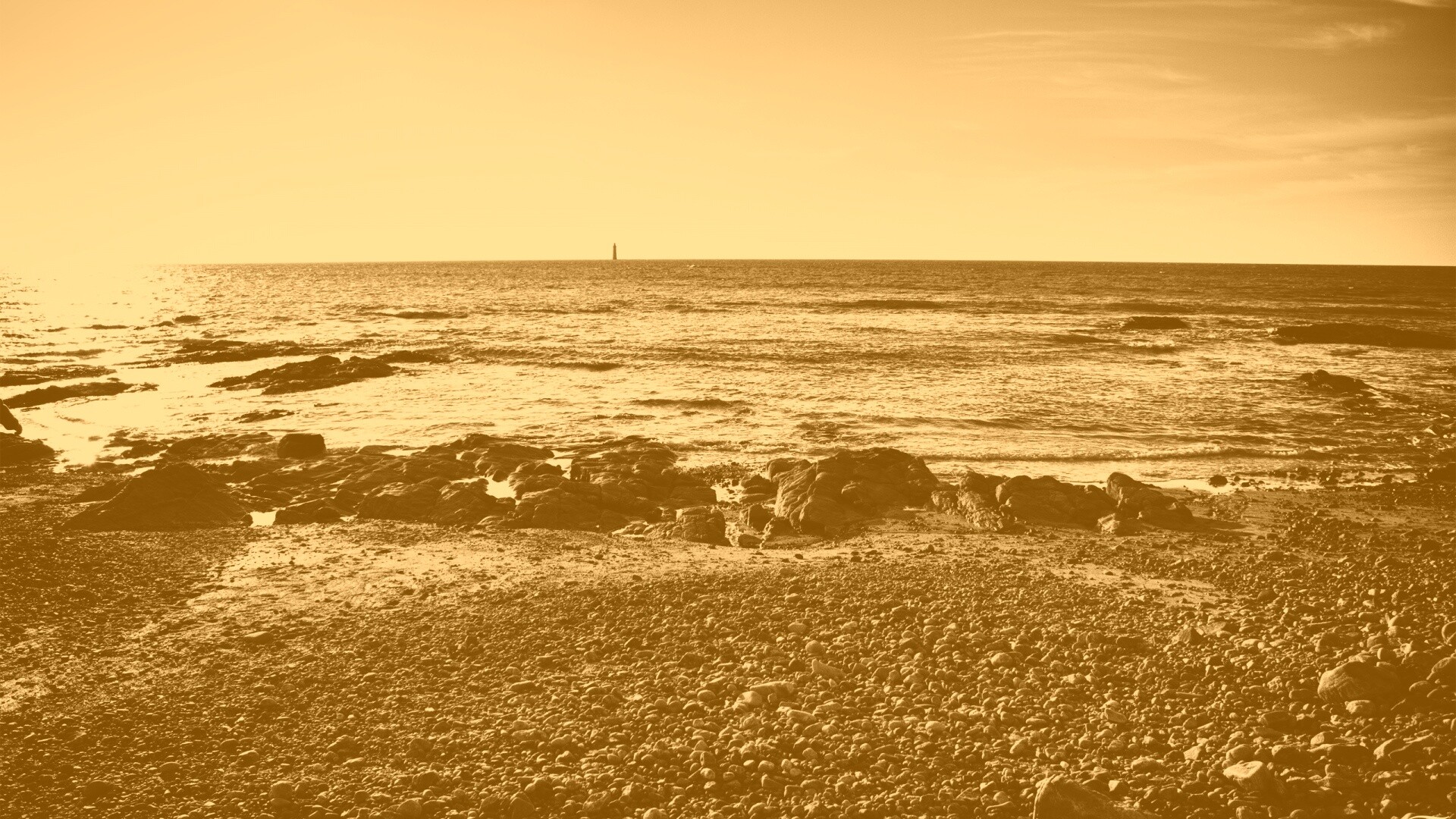 Чёрно-белое фото побережья обои