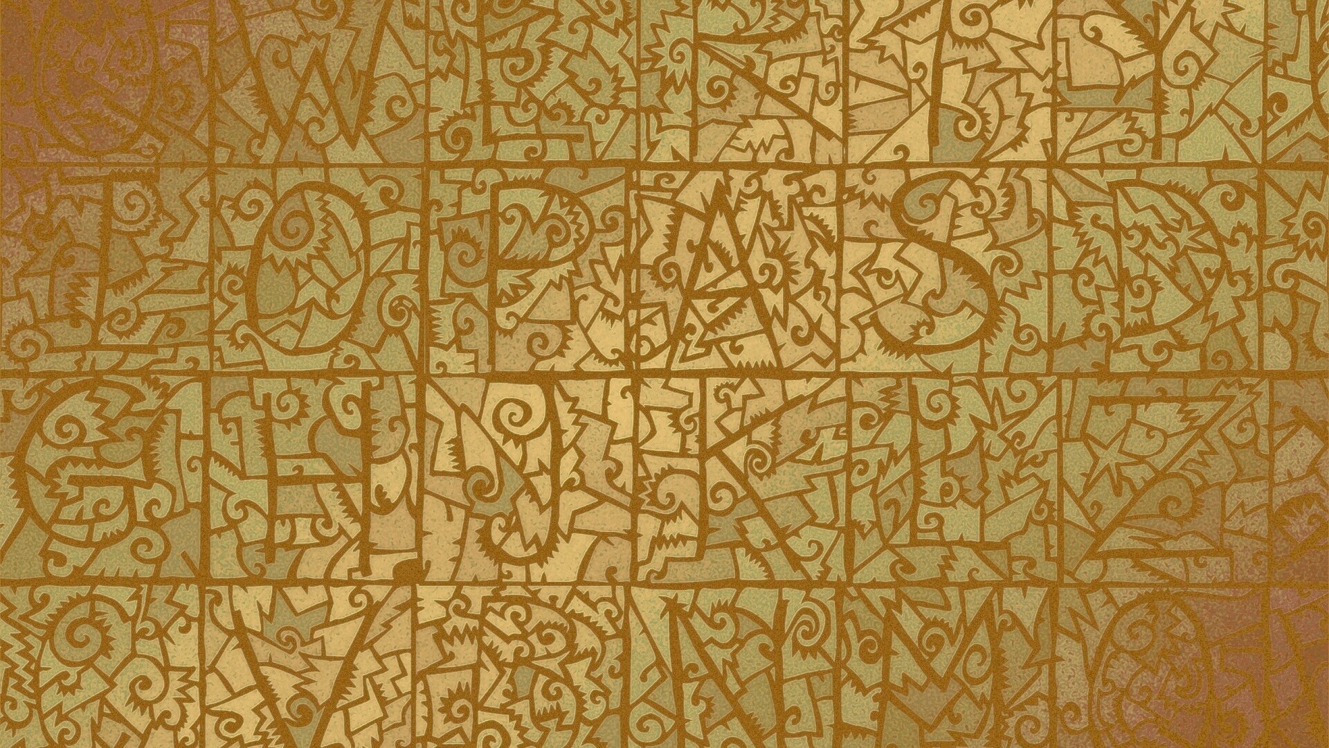 Витражные буквы обои