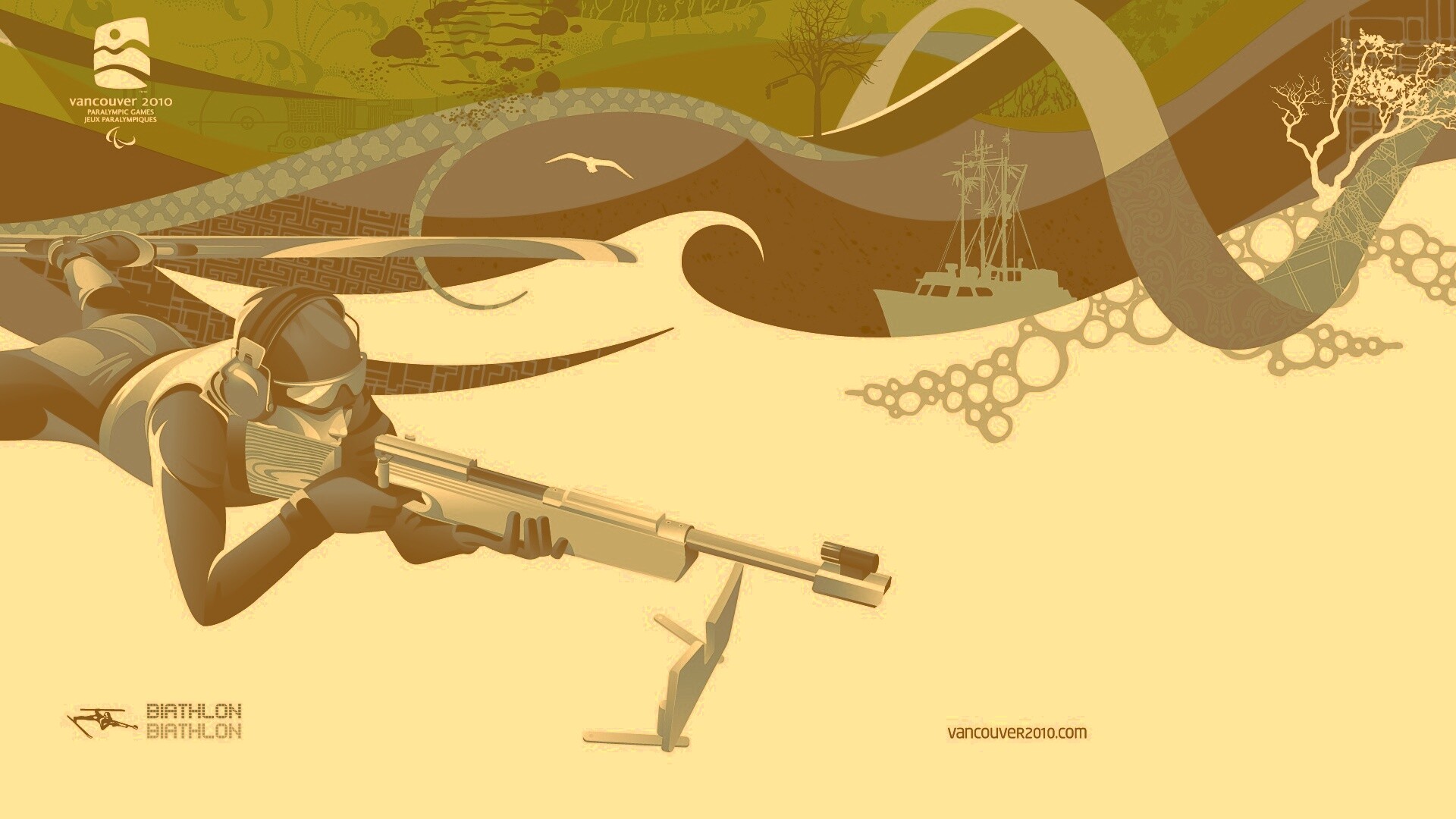 Олимпиада в Ванкувере 2010: Биатлон обои