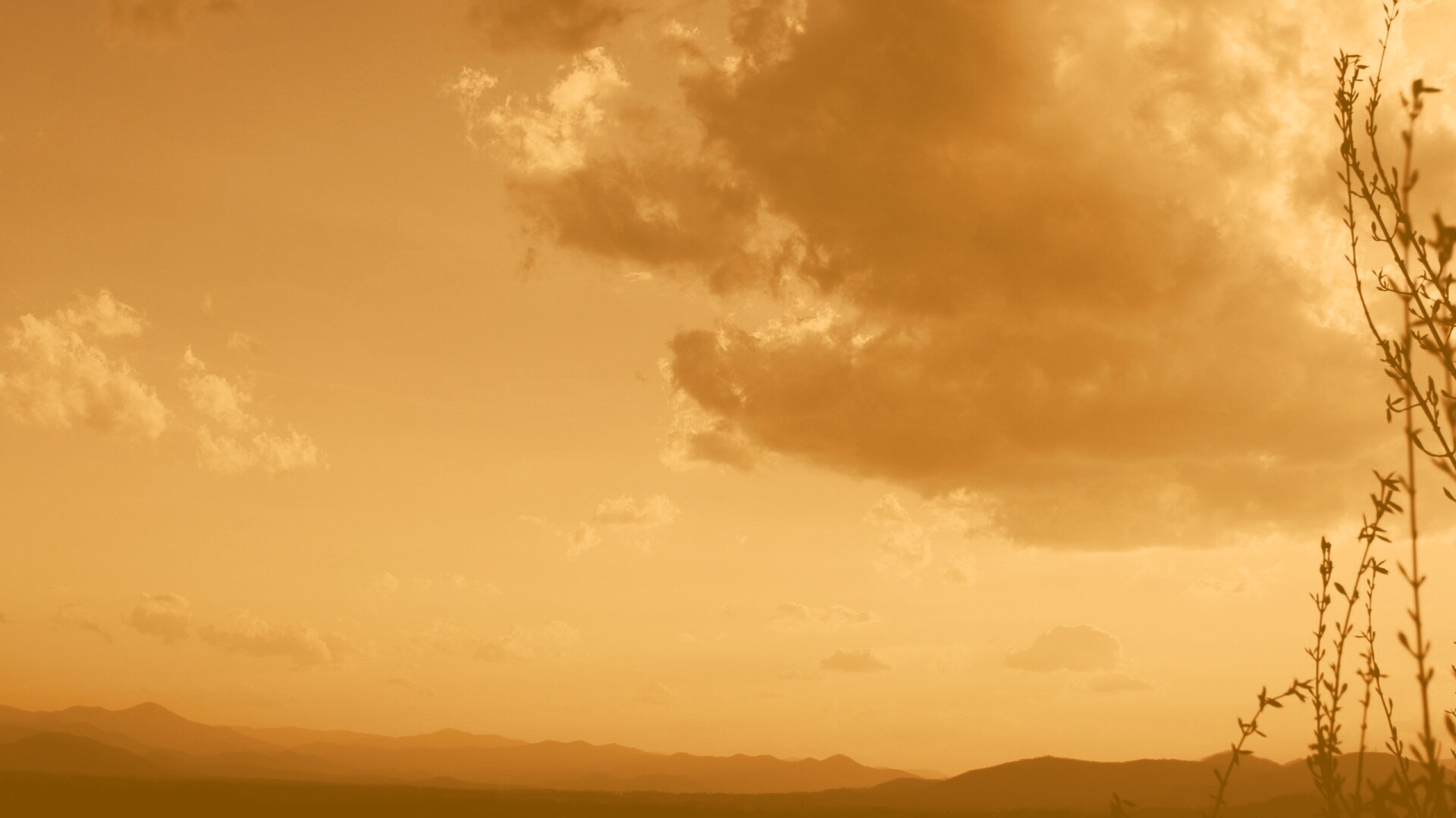 Горный закат обои