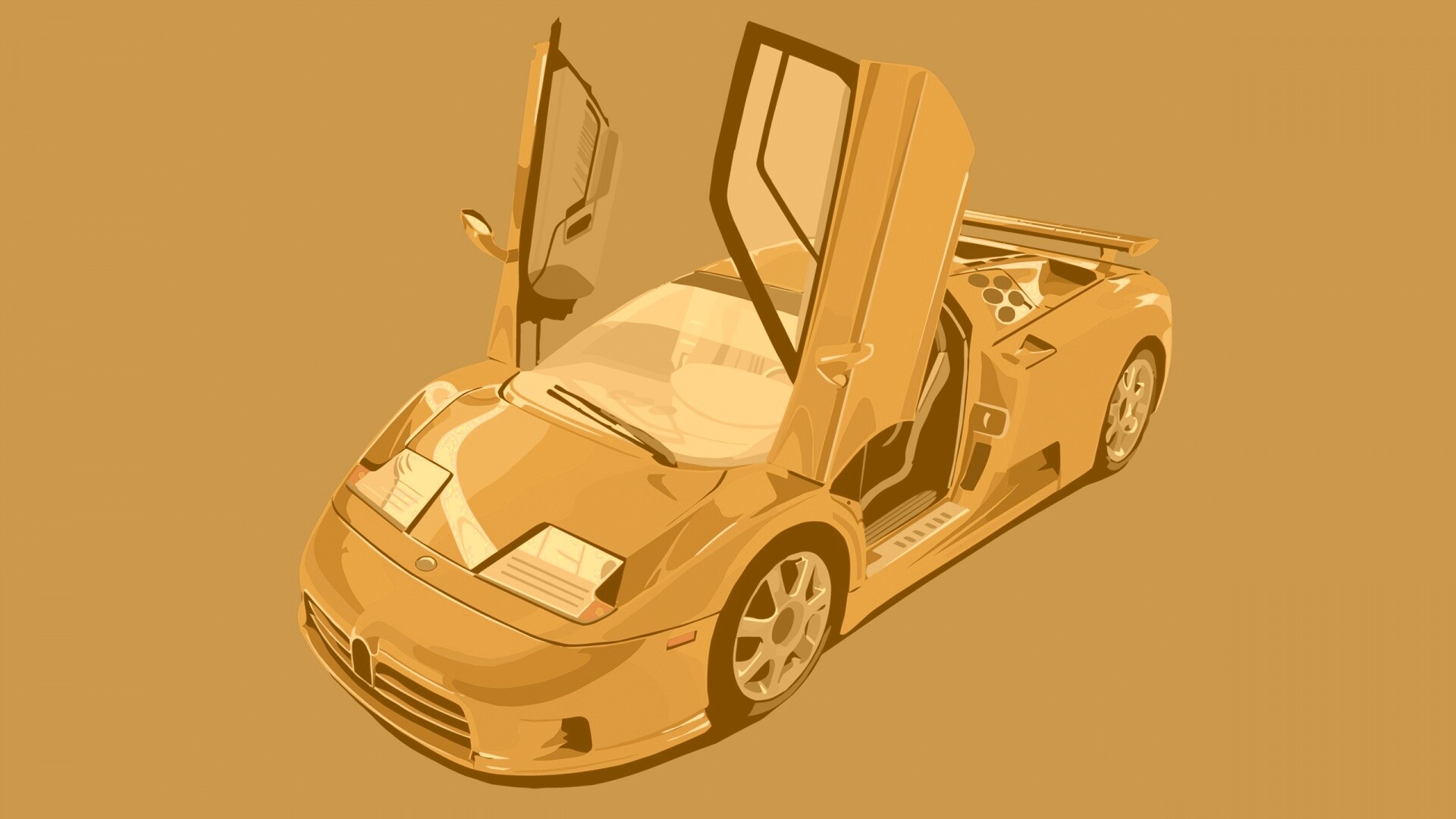 Bugatti EB 110 в векторе обои