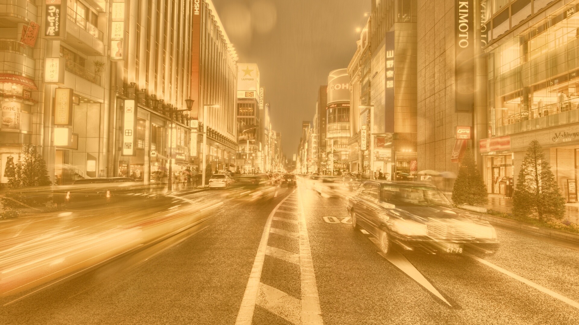 Ночное движение обои