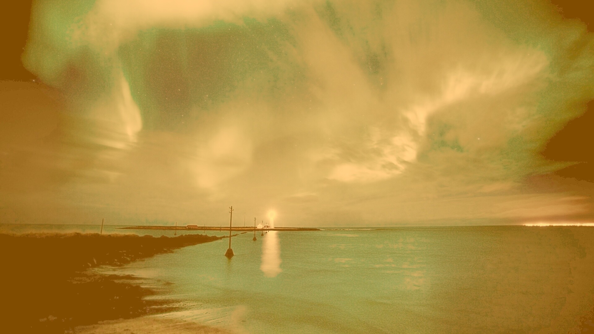 Ночь на севере обои