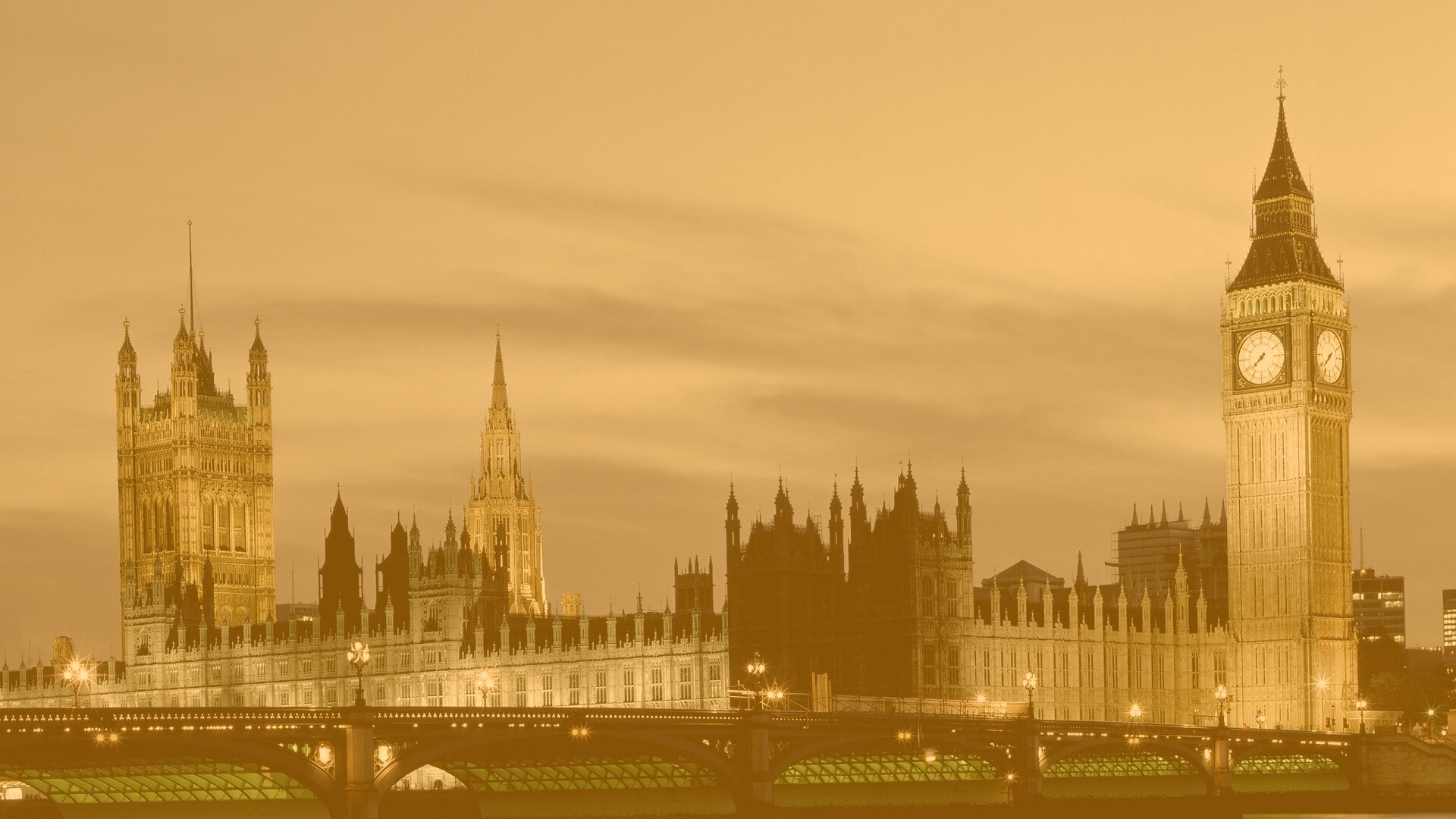 Биг Бен и здание парламента ночью обои