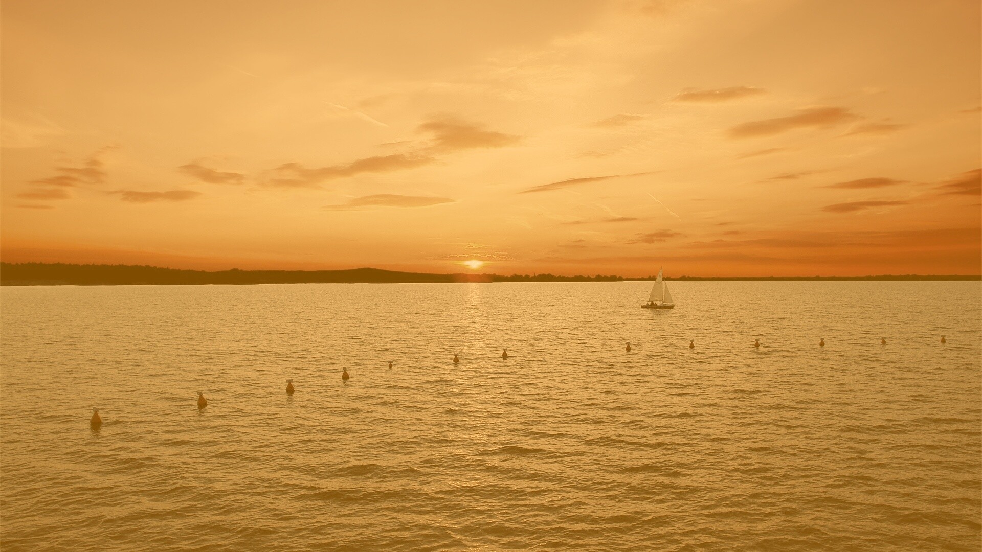 Морской закат обои