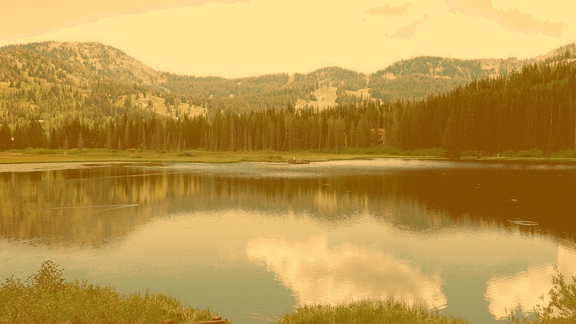 Горное озеро обои