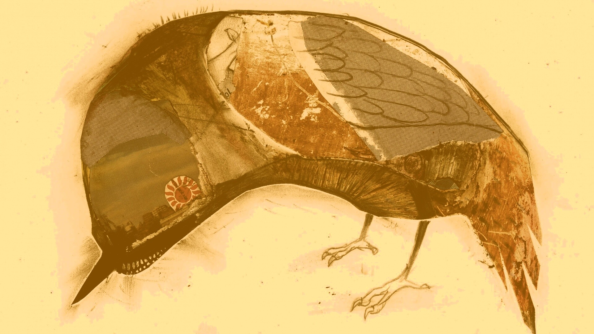 Аппликация Стефана Томпсона "Птица" обои