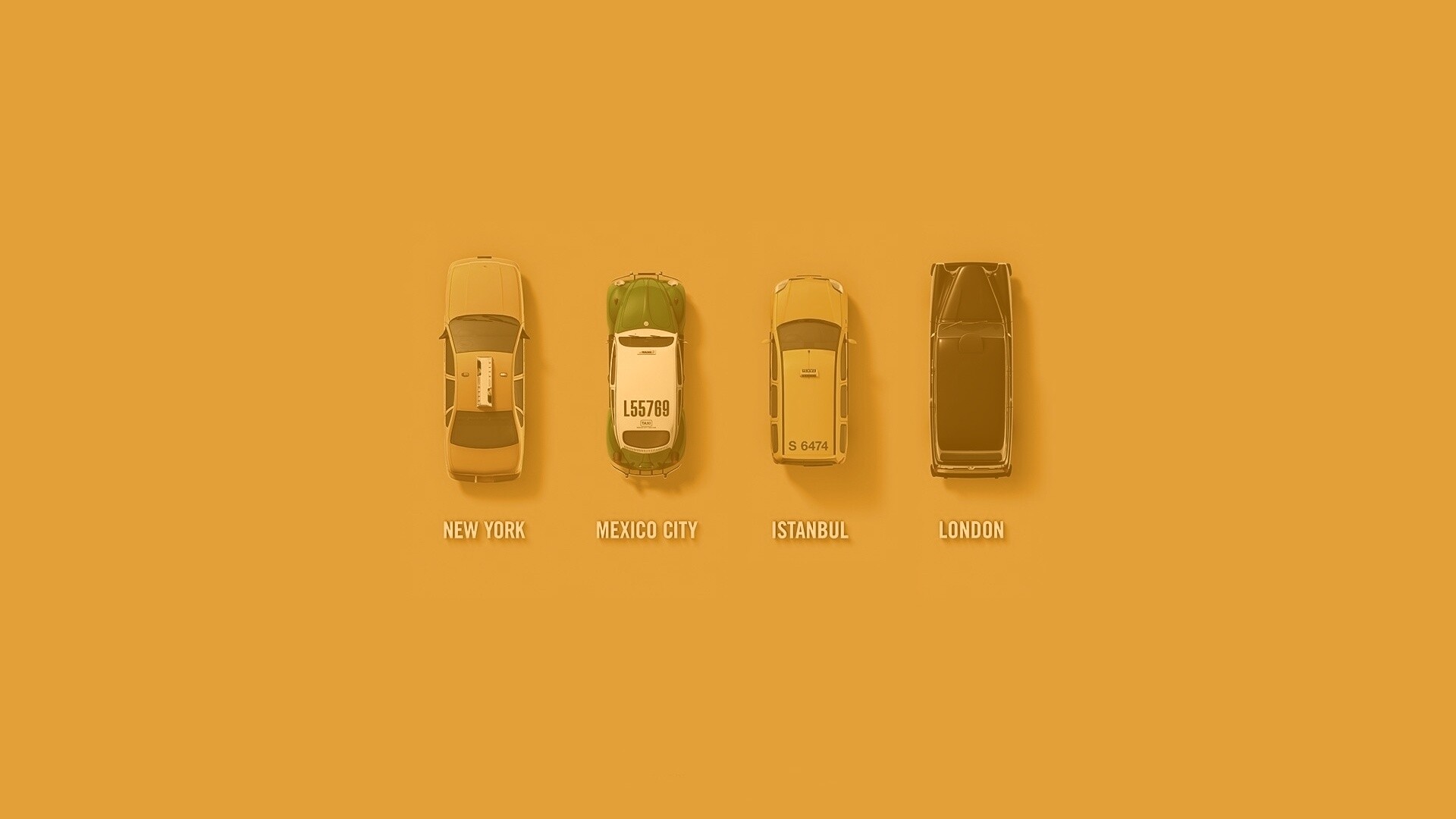 Такси в разных странах мира обои