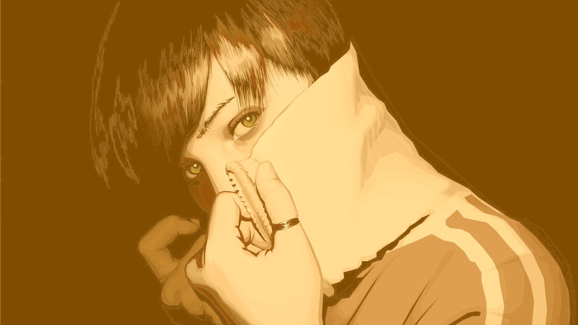 Зеленые глаза обои