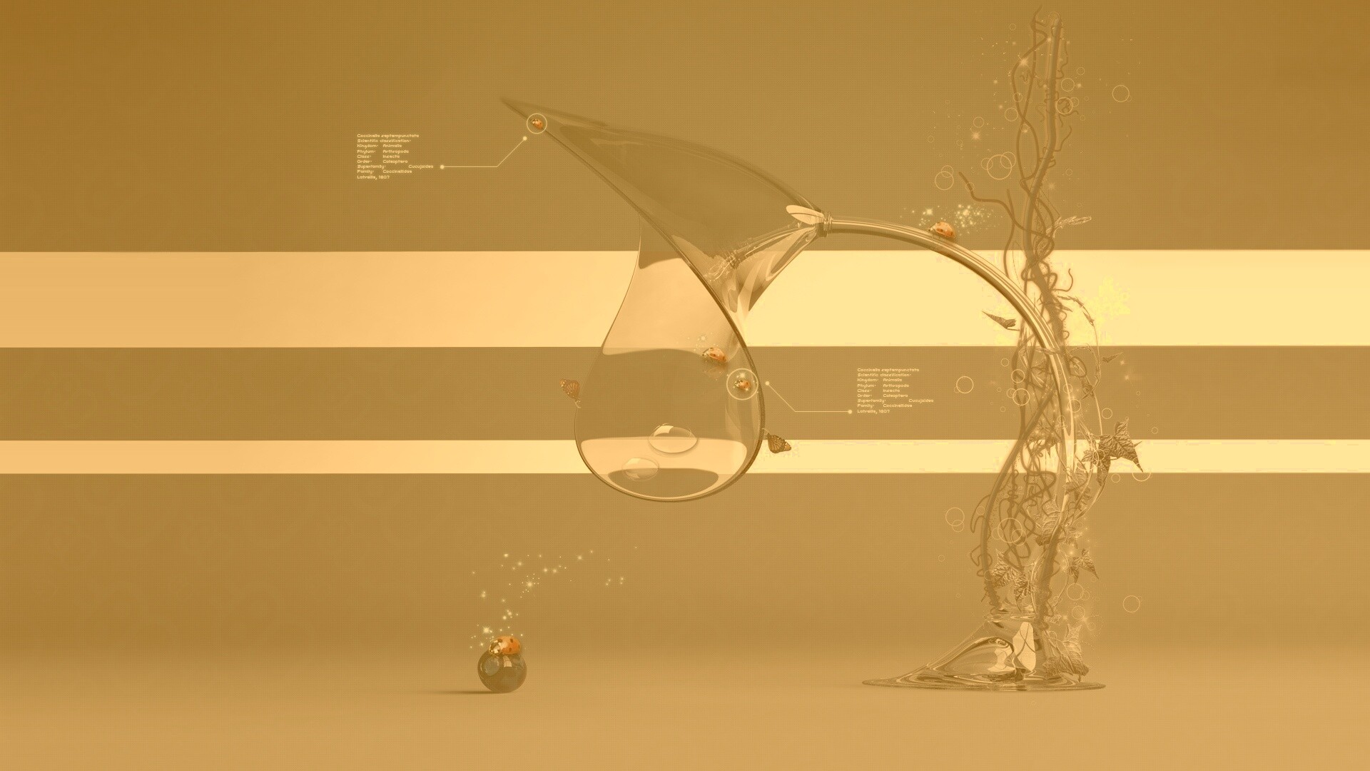 Футуристическая стеклянная лампа обои