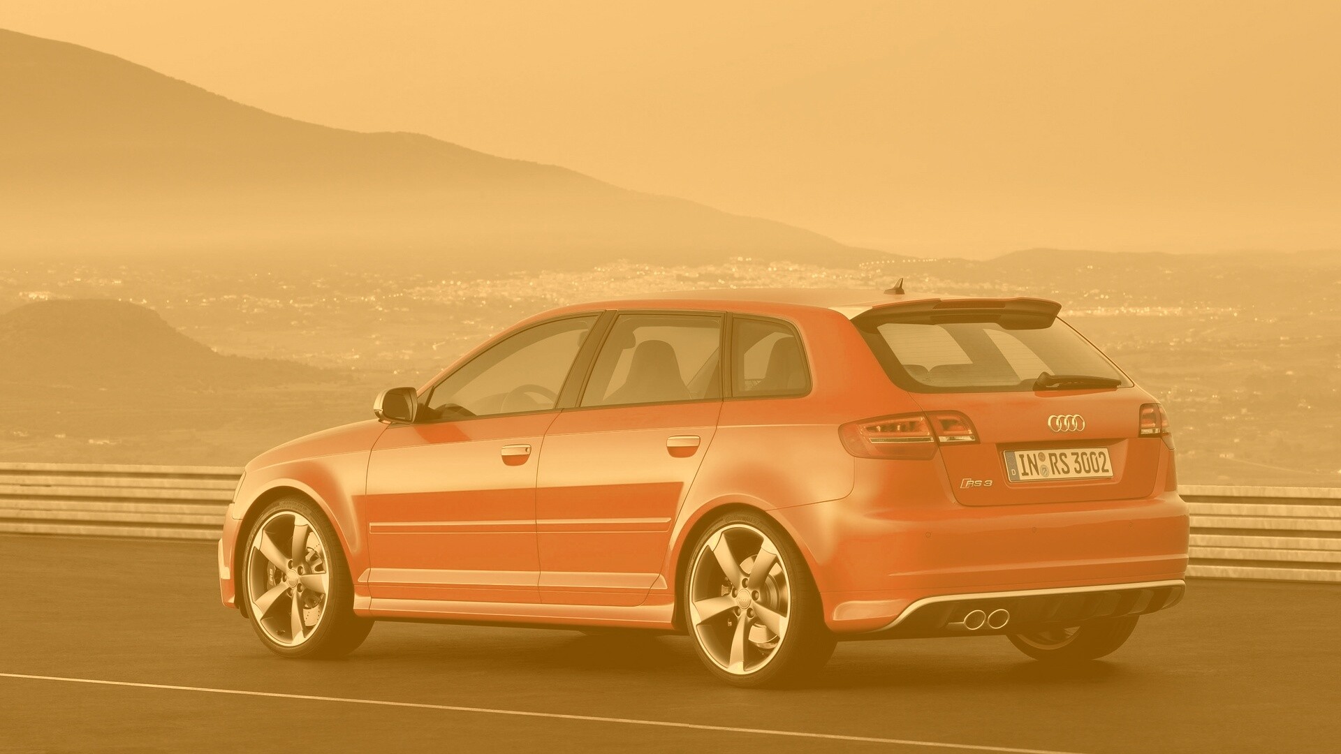 Ауди RS3 вид сзади обои