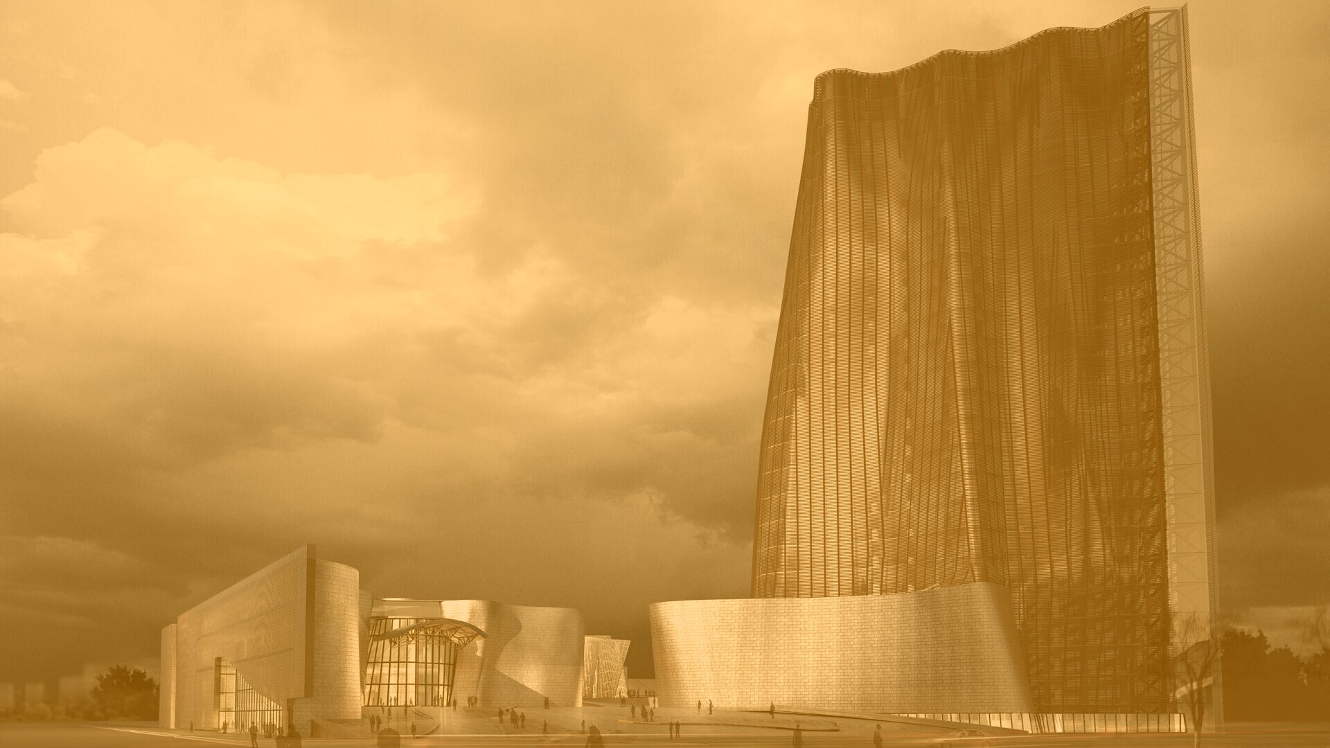 Здание обои