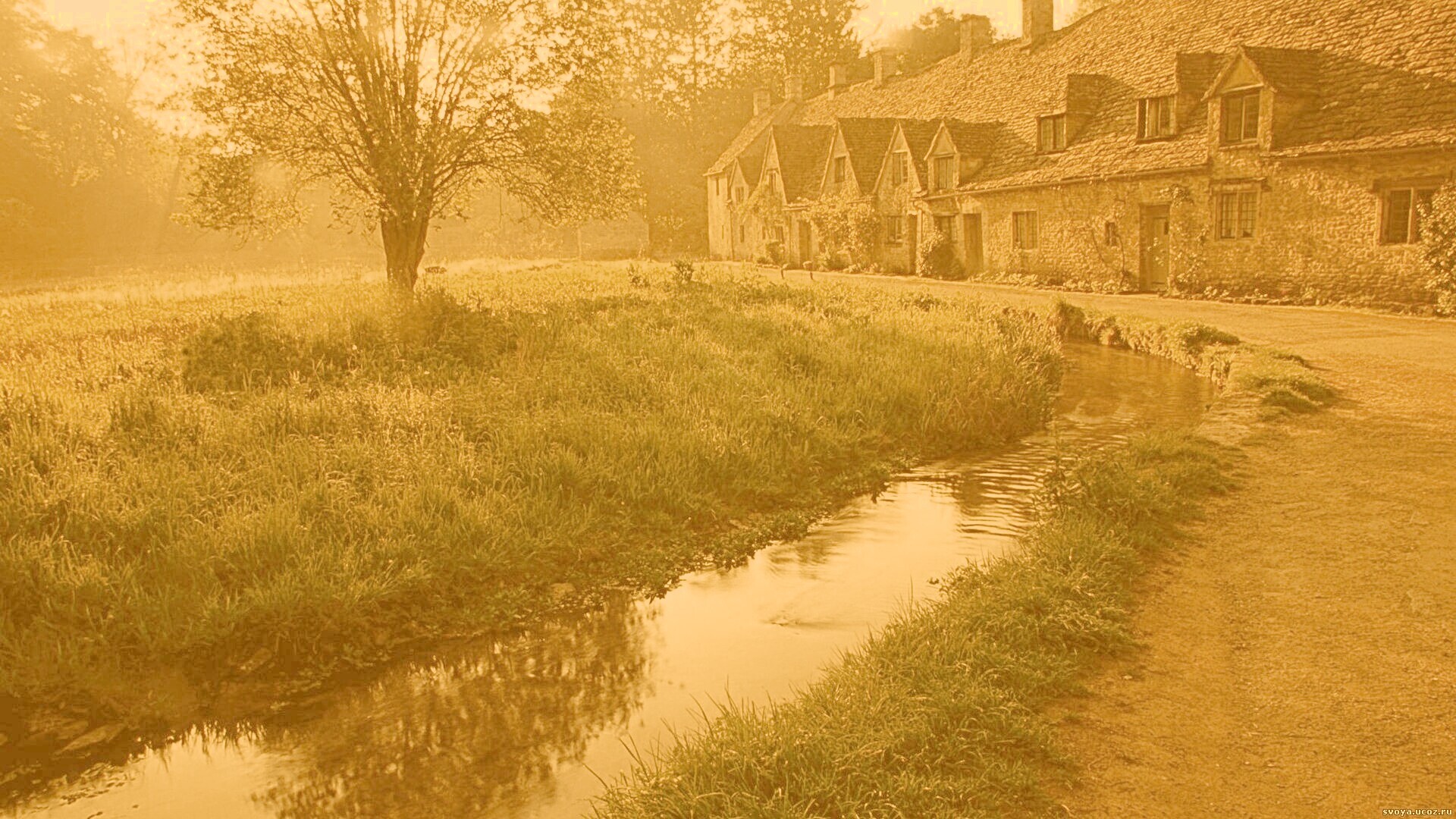 Домик в Англии обои