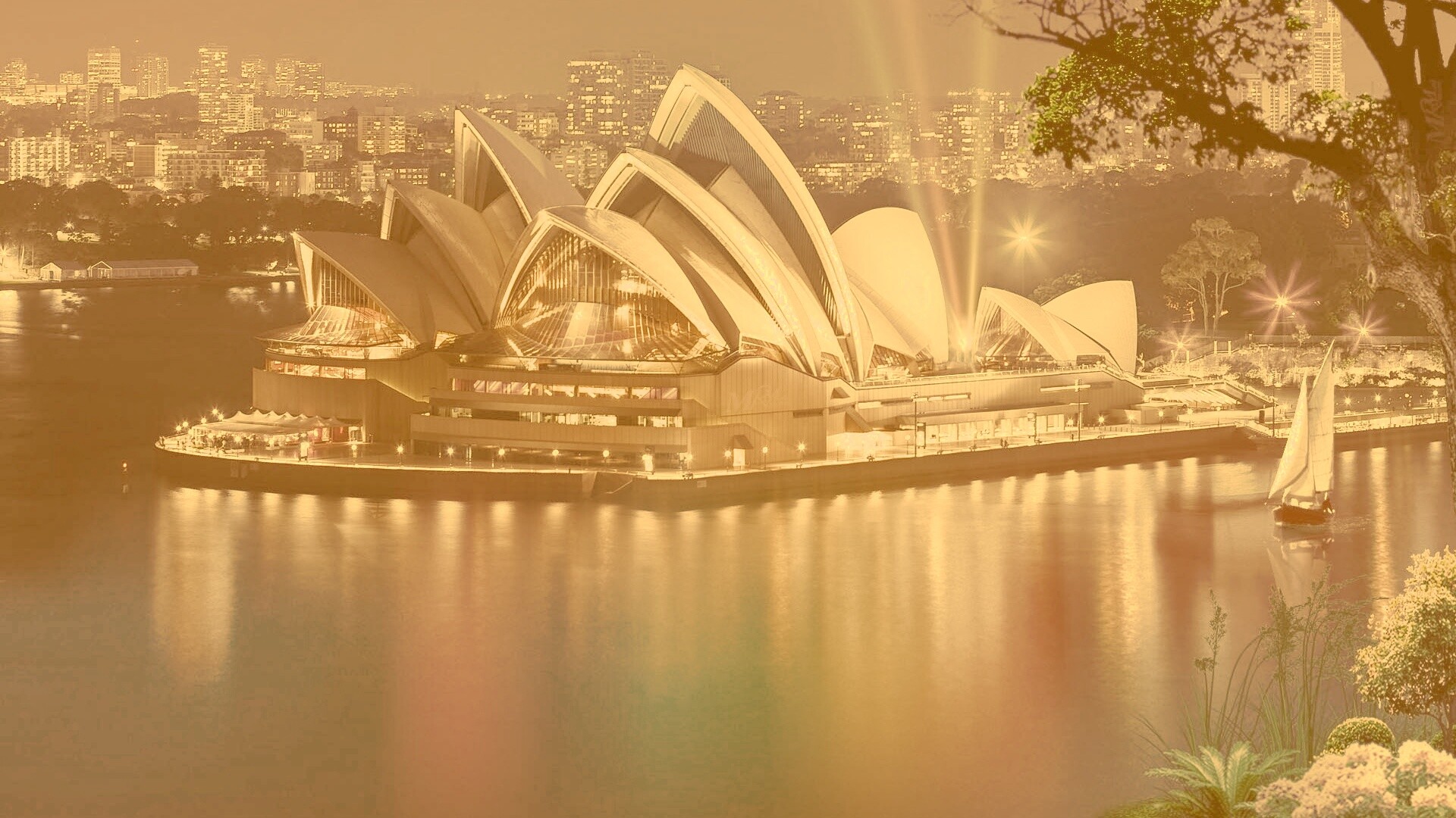 Здание оперного театра в Сиднее обои