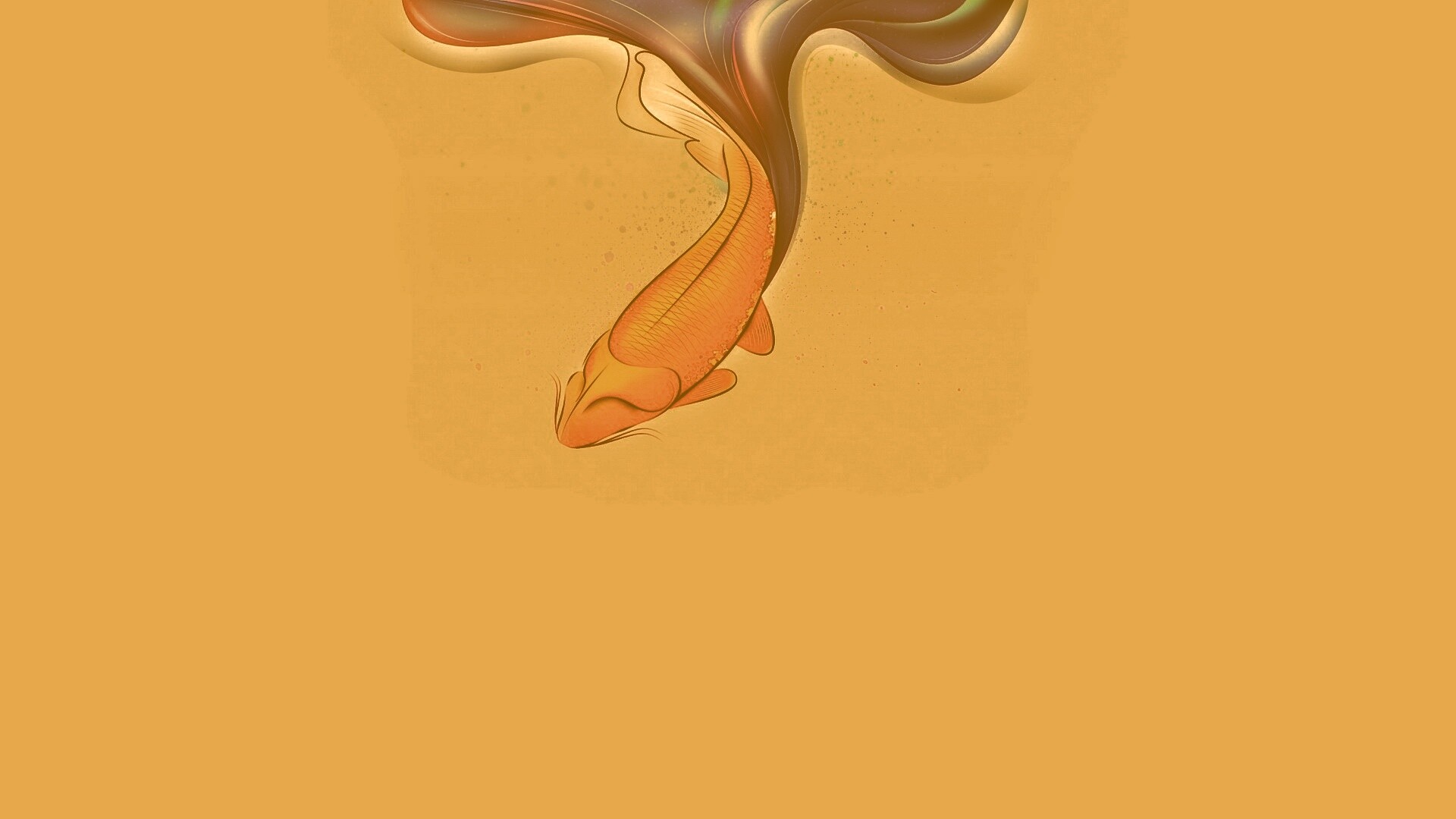 Золоая рыбка  обои