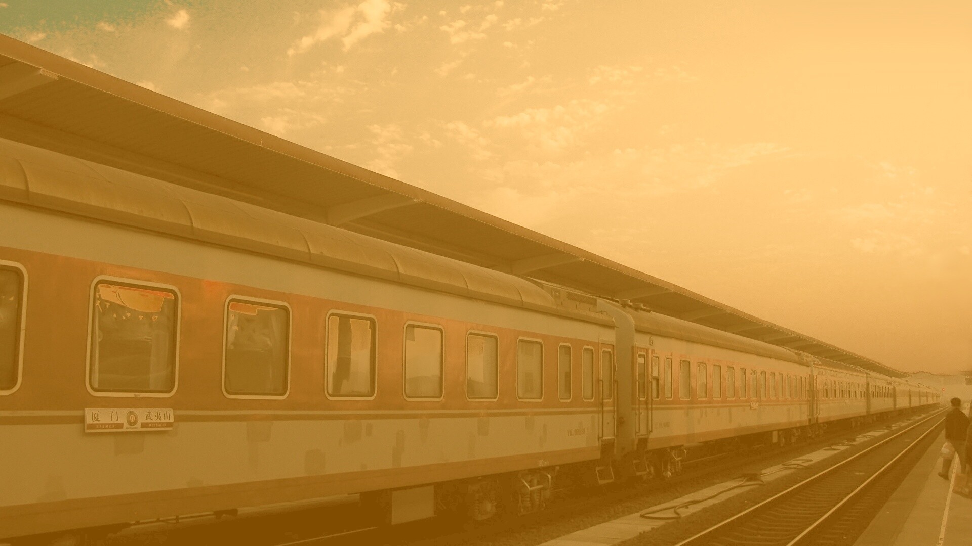 Пассажирский состав обои