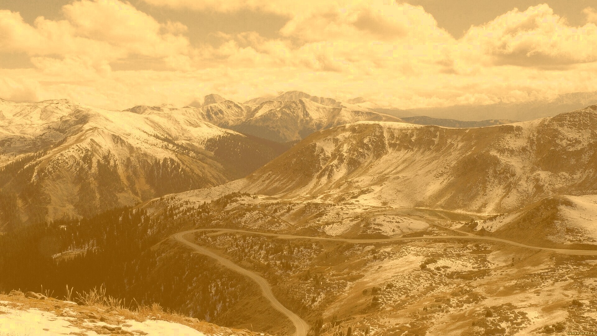Горная дорога обои