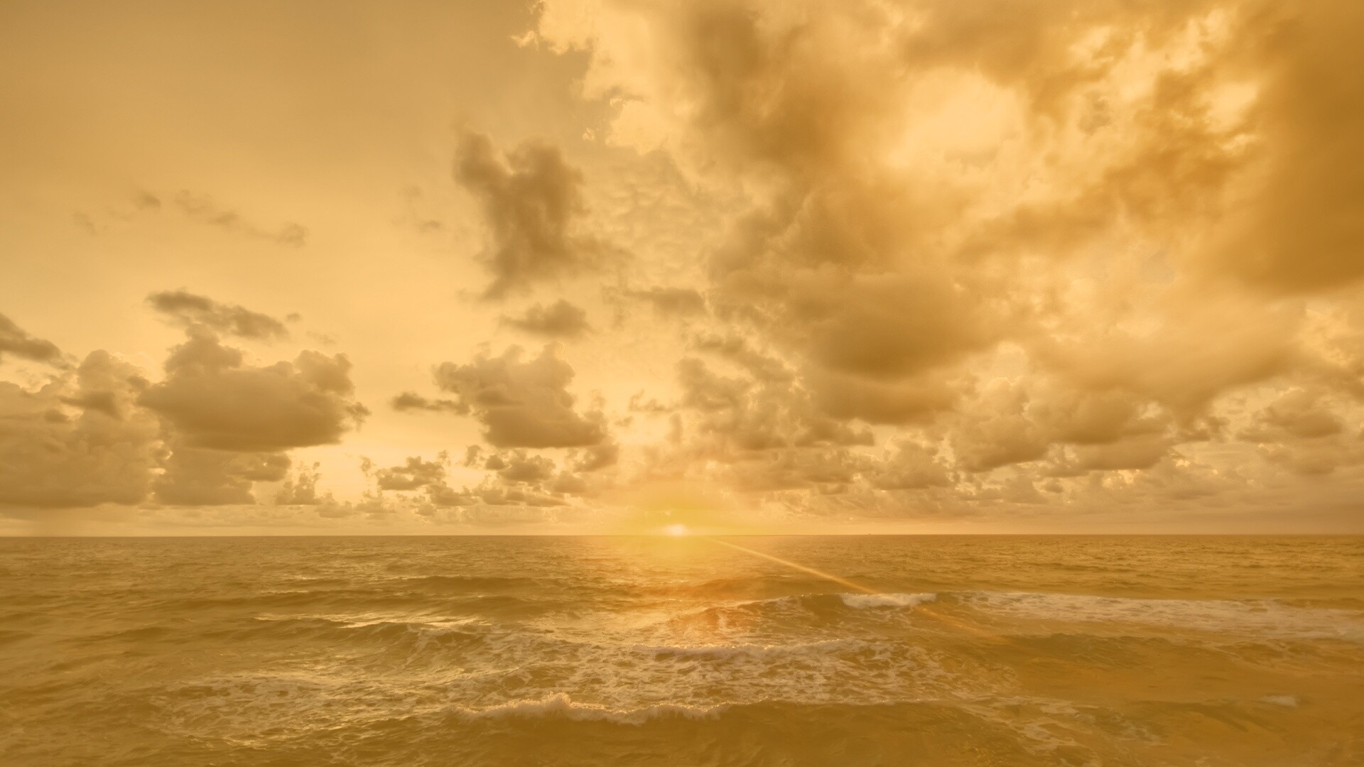 Закат на море обои