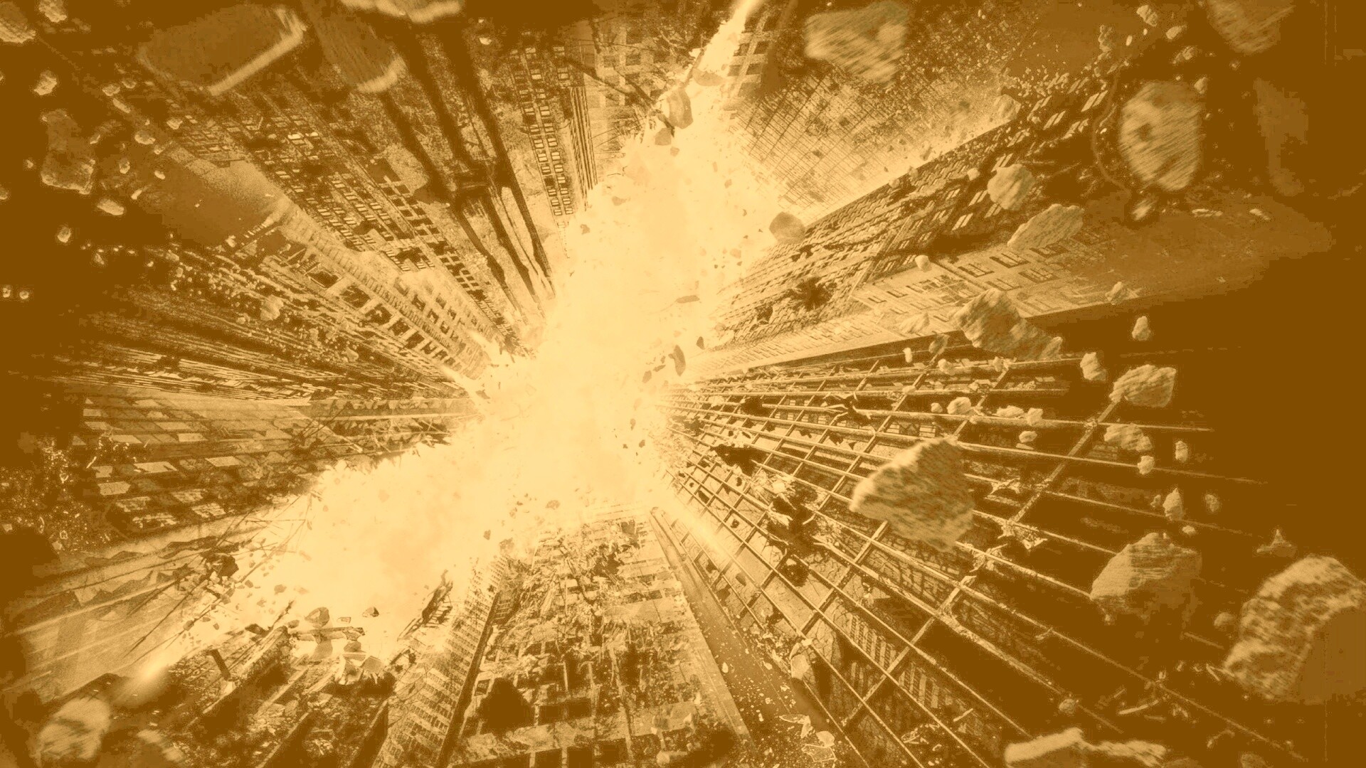 Темный рыцарь среди рушащегося мира обои