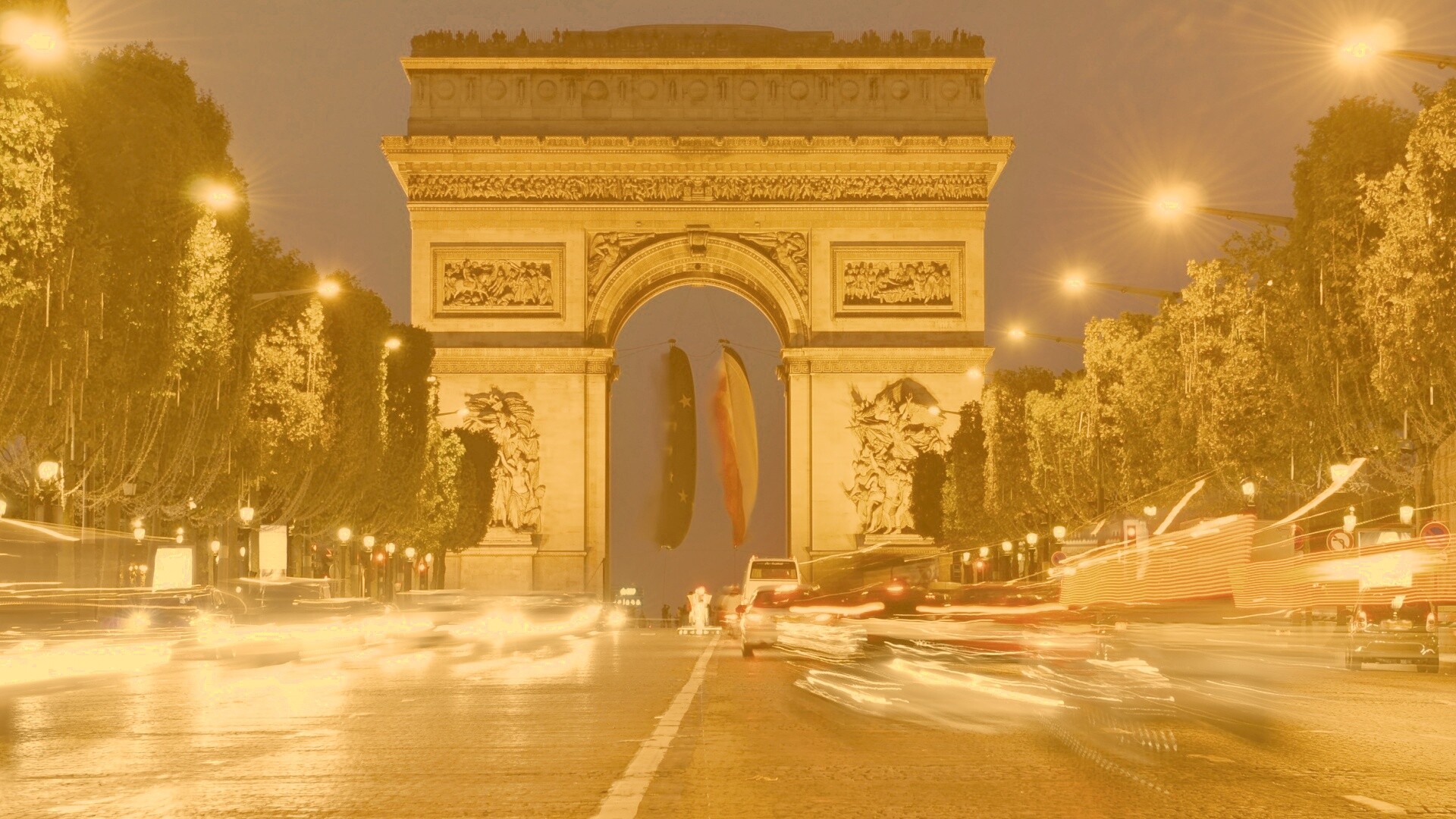 Арка на елисейских полях обои