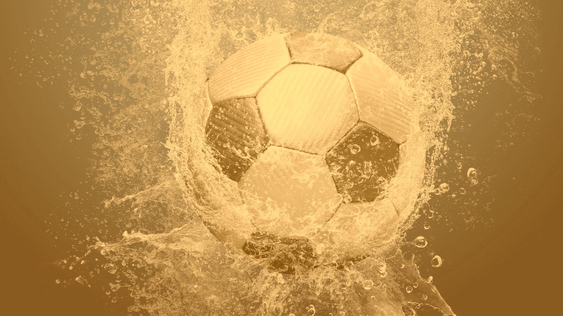 Футбольный мяч в воде обои