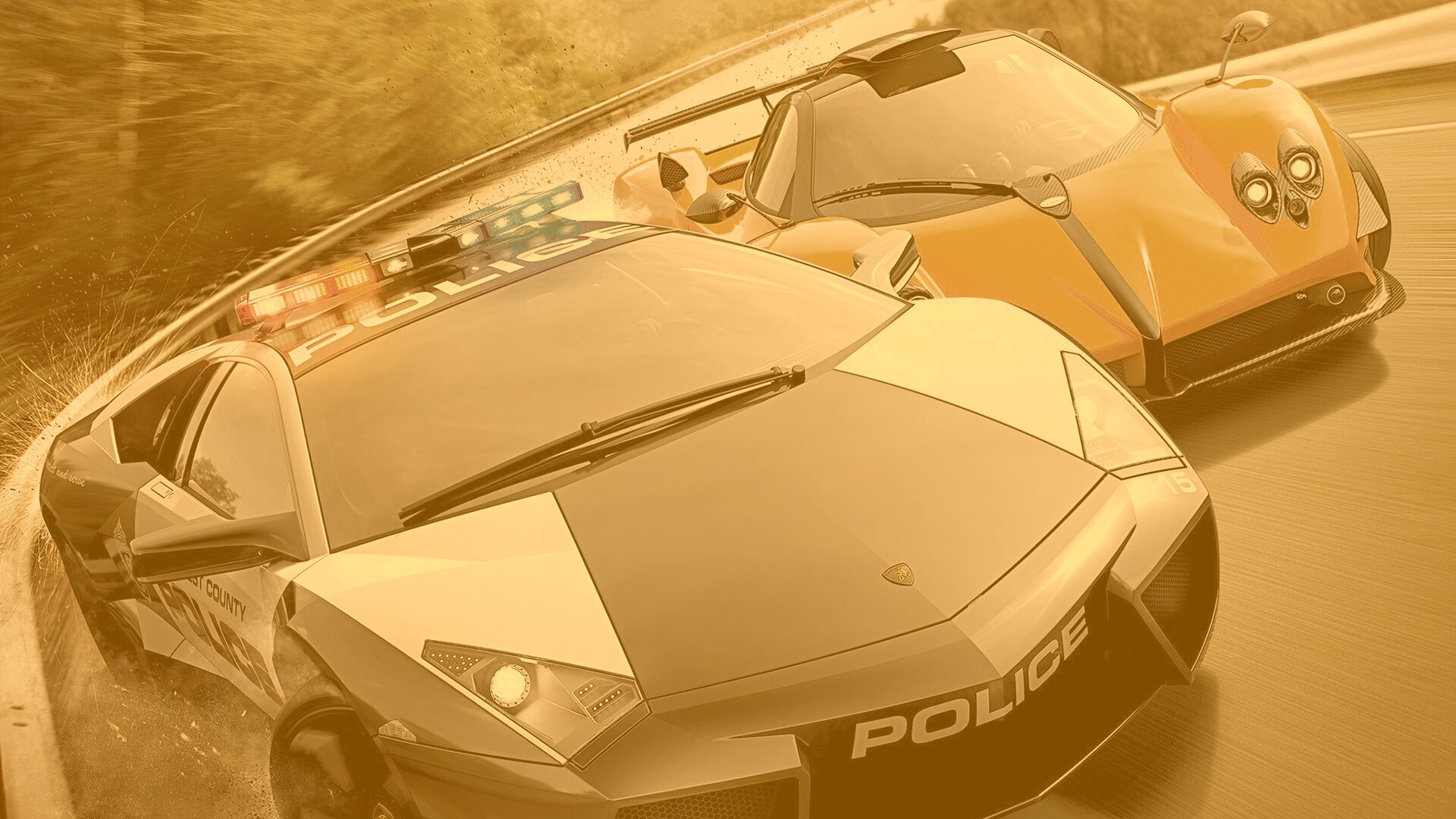 Полицейская погоня из Need For Speed обои