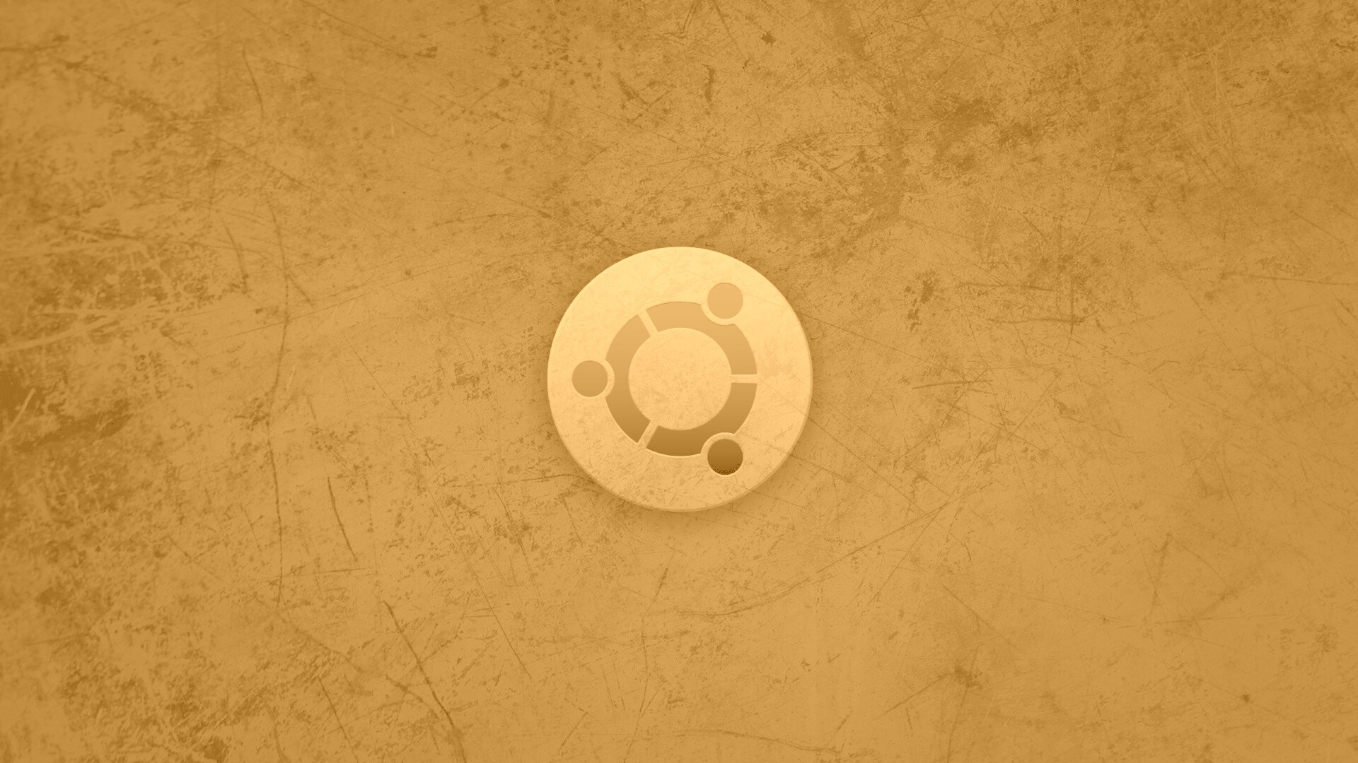 Логотип убунту из металла обои
