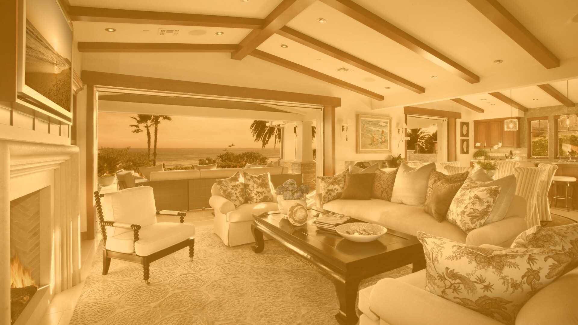 Уютная гостиная обои