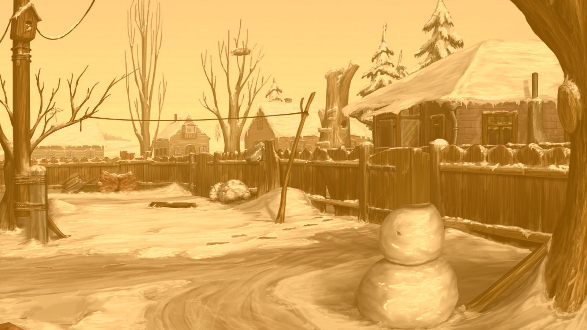 Снеговик обои