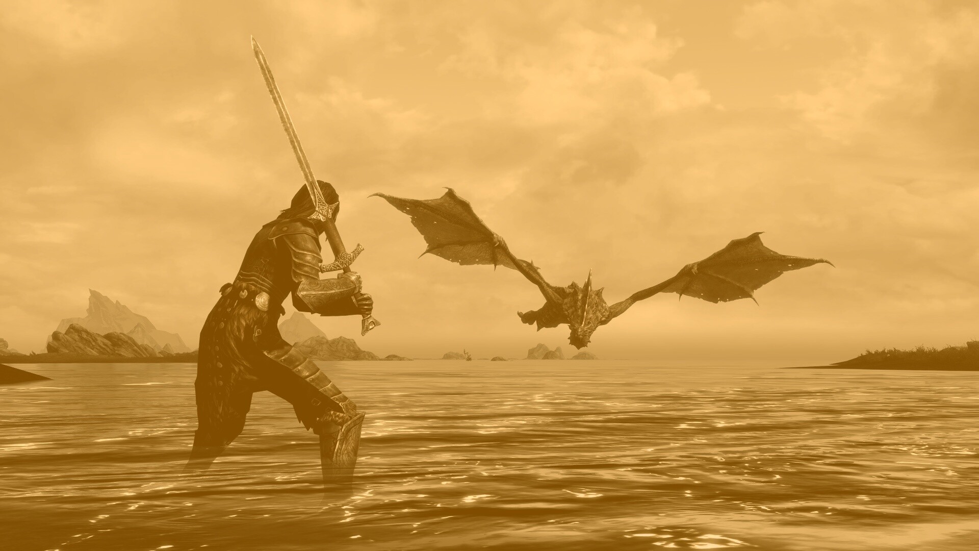 Дым над водой обои