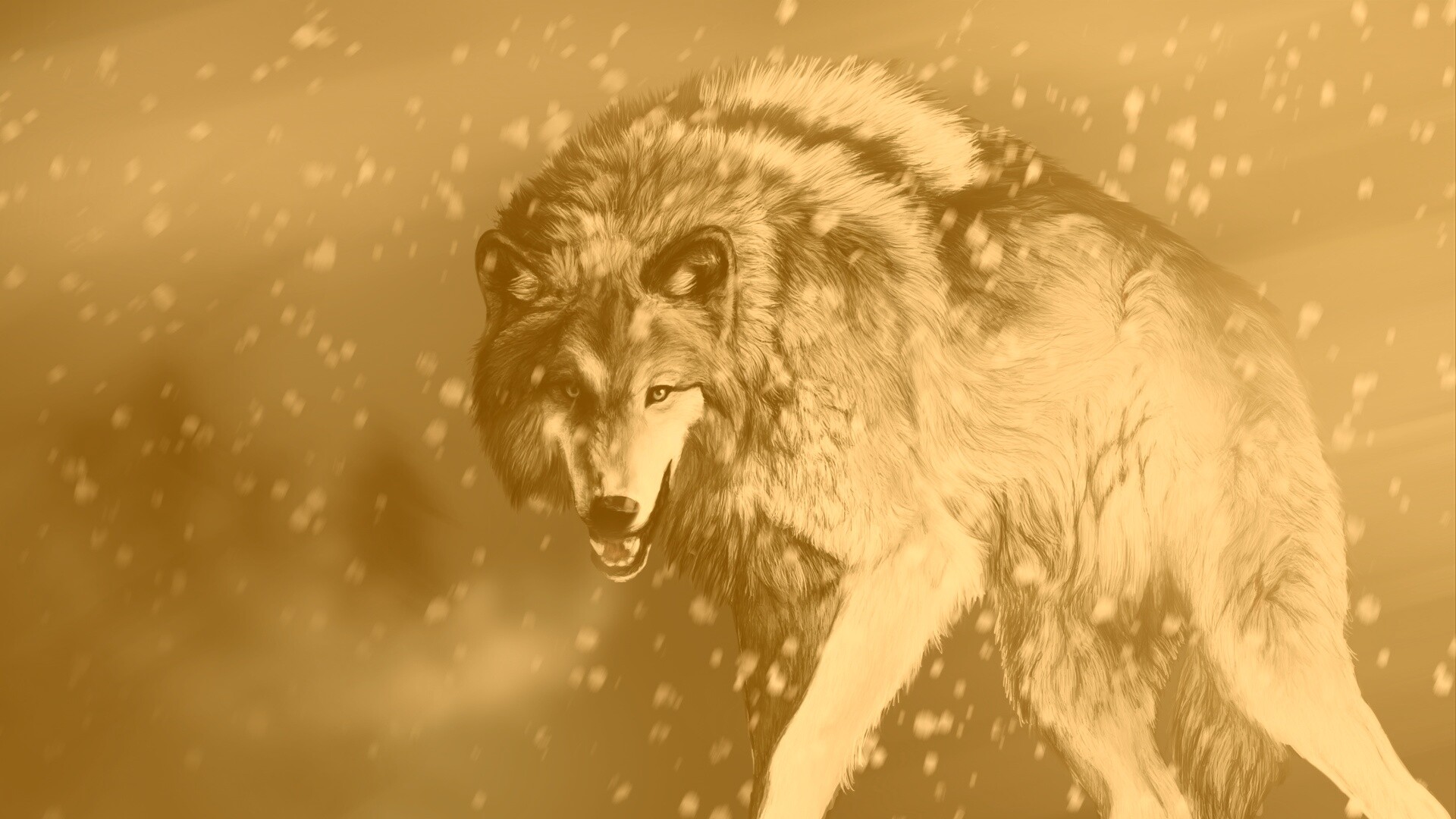 Охота на волка обои