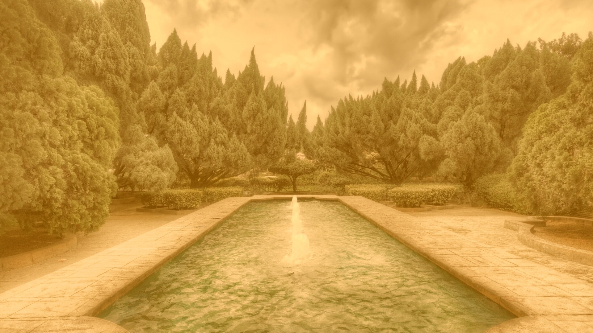 Фонтан в заповеднике обои