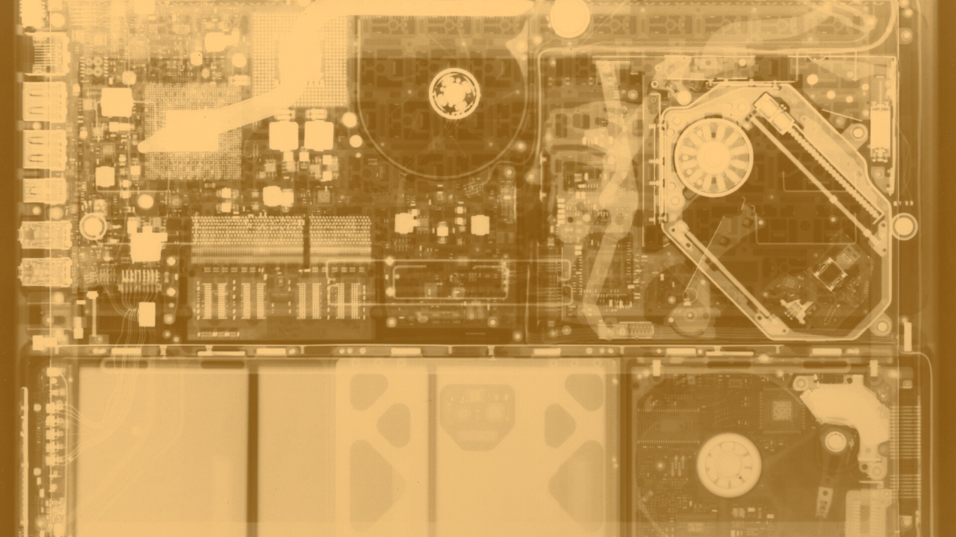 Рентгеновский снимок ноутбука обои