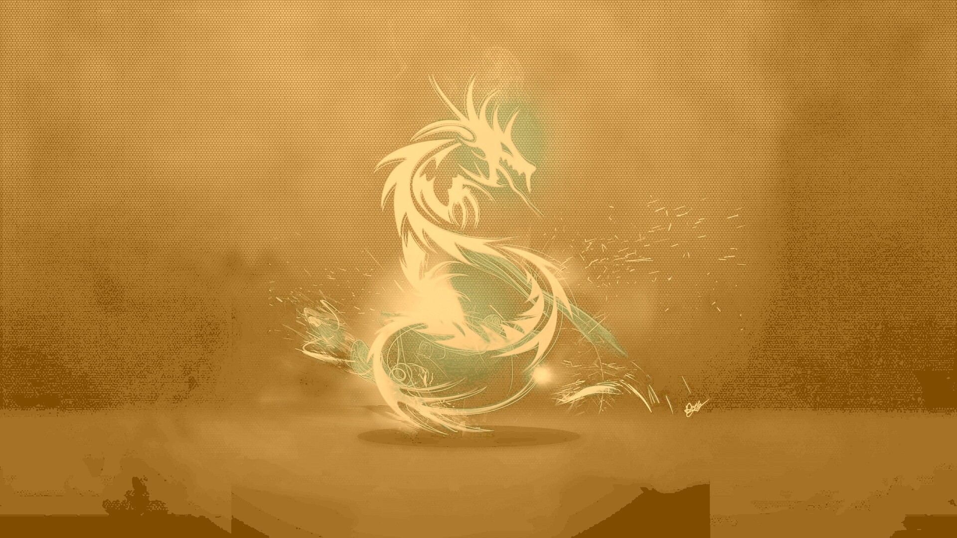 Световой дракон обои