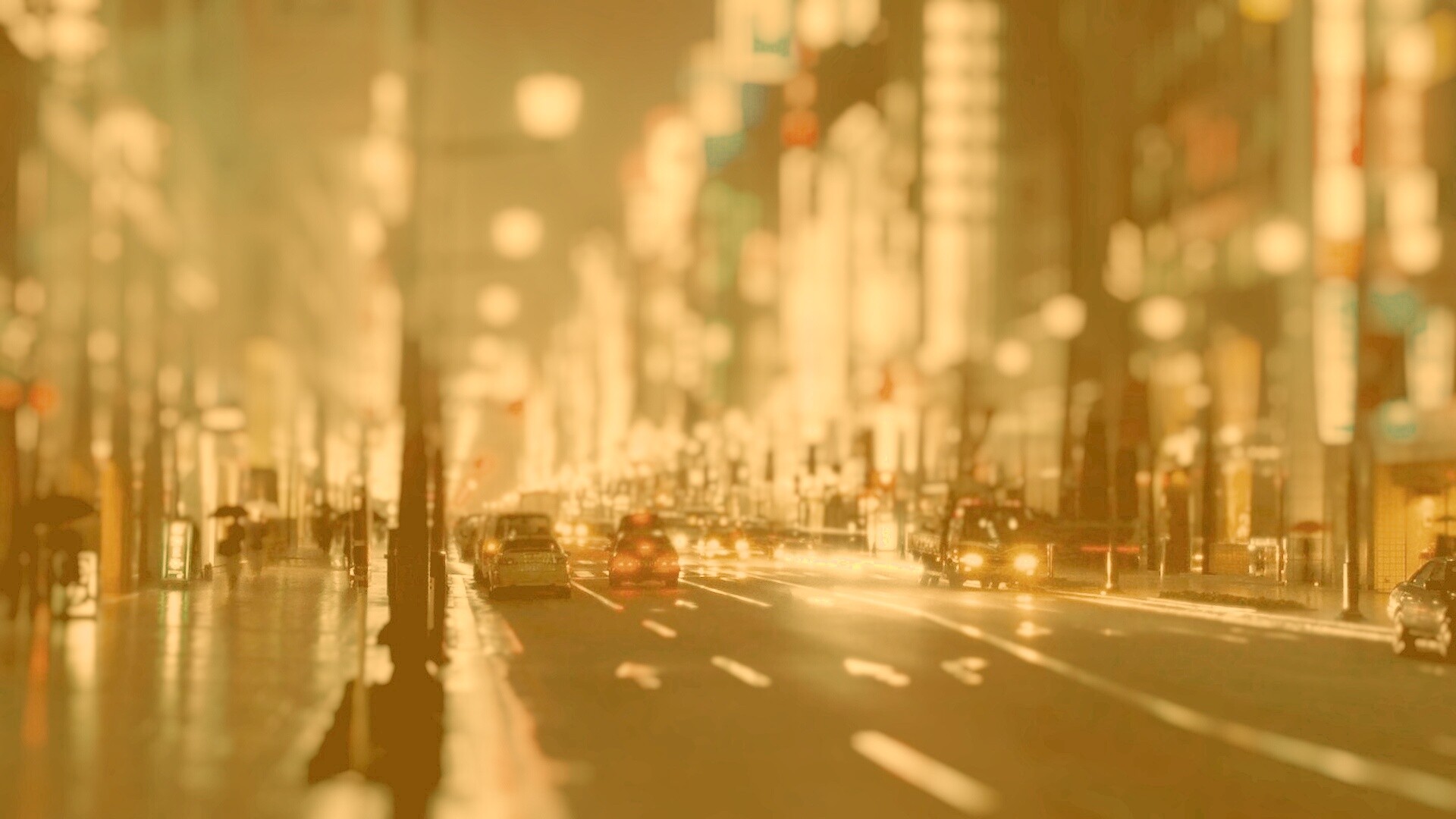 Игрушечный город огней обои