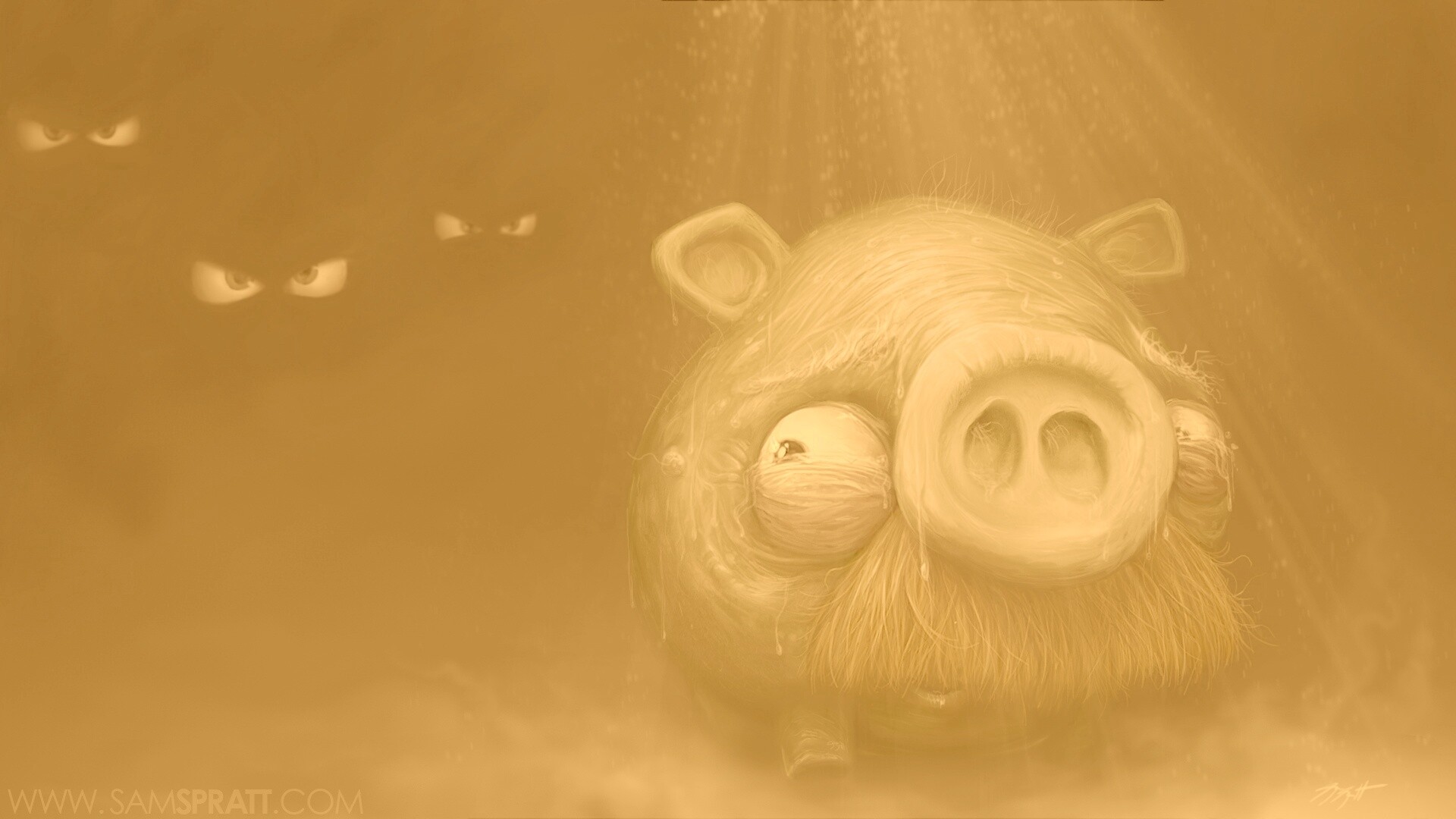 Свинья из Angry Birds обои