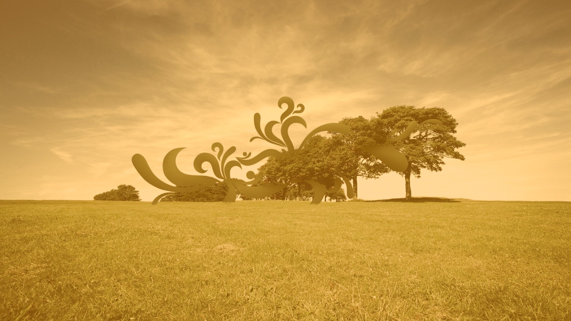 На равнине обои