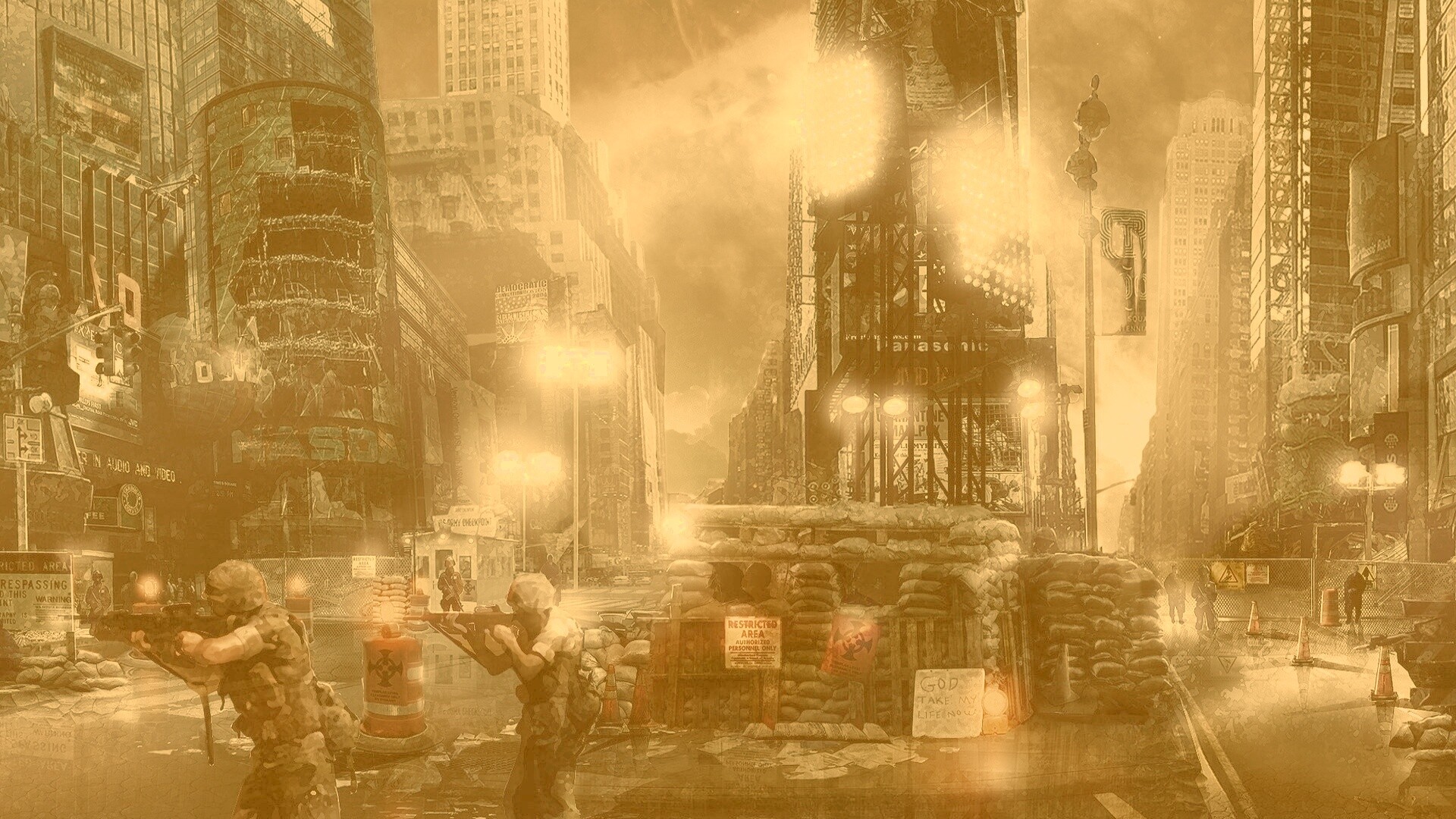 Укрепления на Таймс-сквер обои