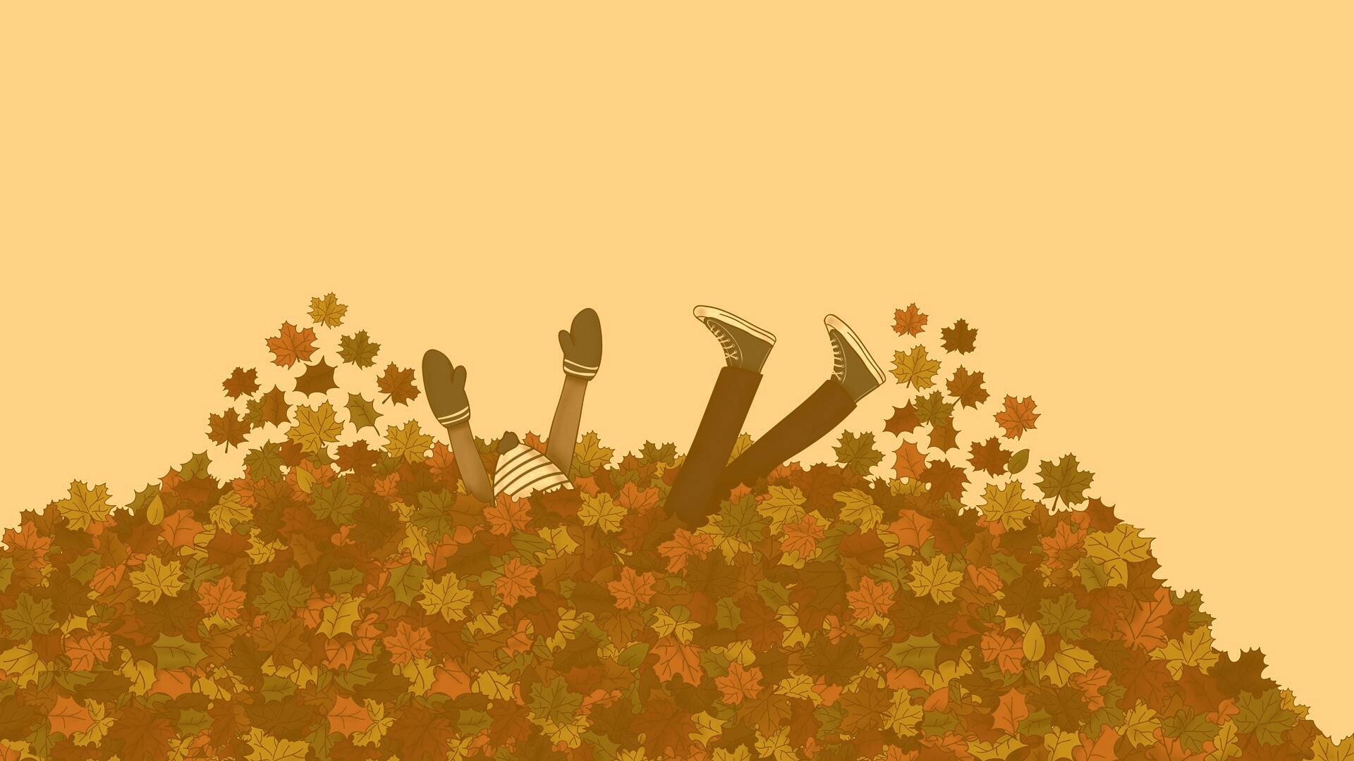 Опавшие листья обои