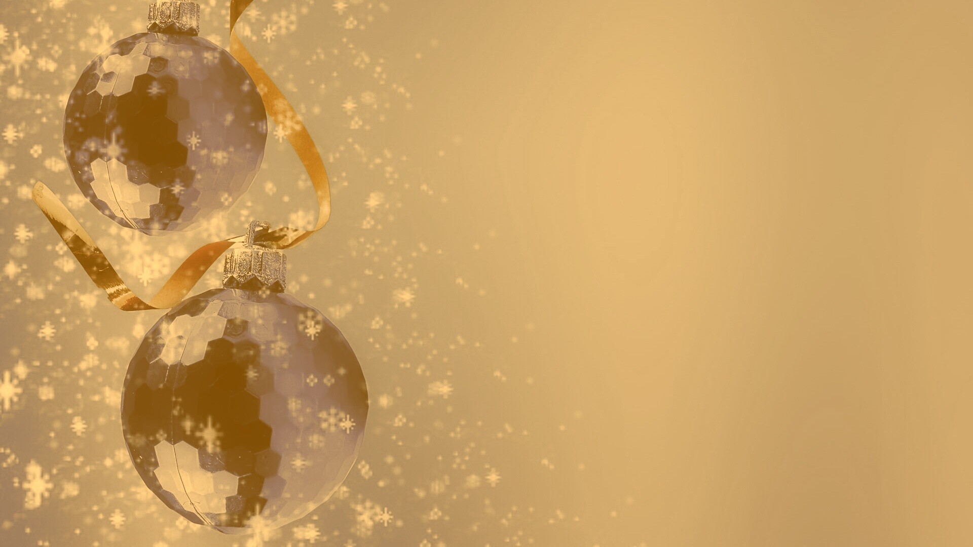 Синие новогодние шары обои